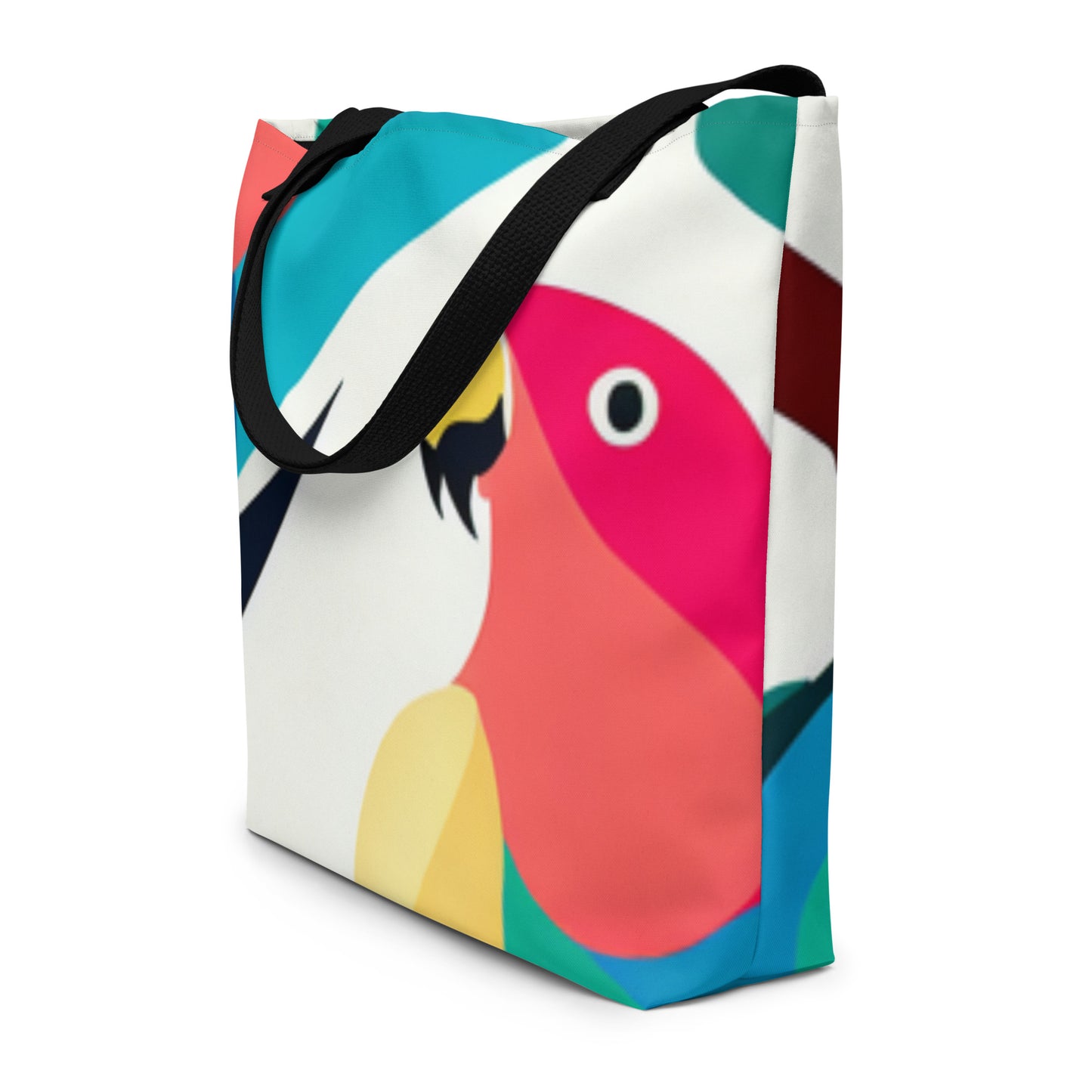 Parrot Print Large Tote Bag