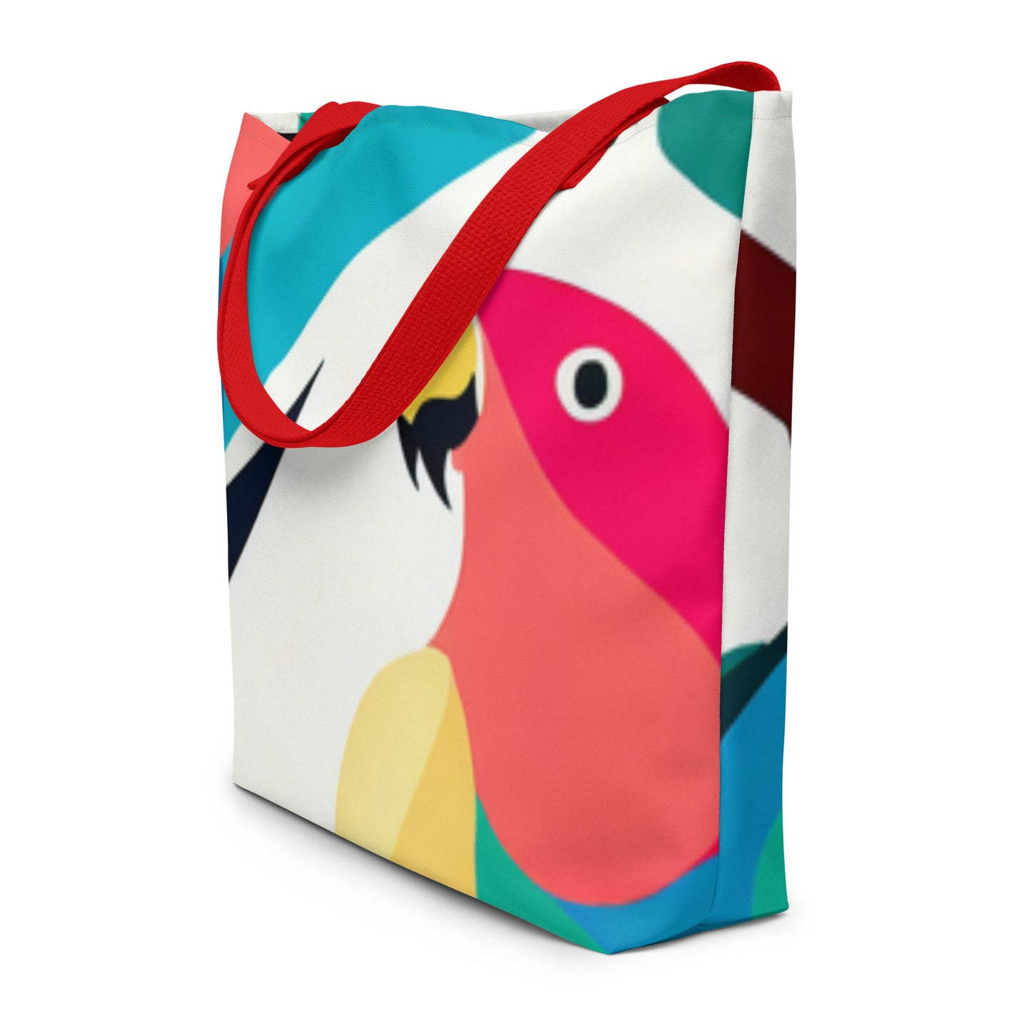 Parrot Print Large Tote Bag