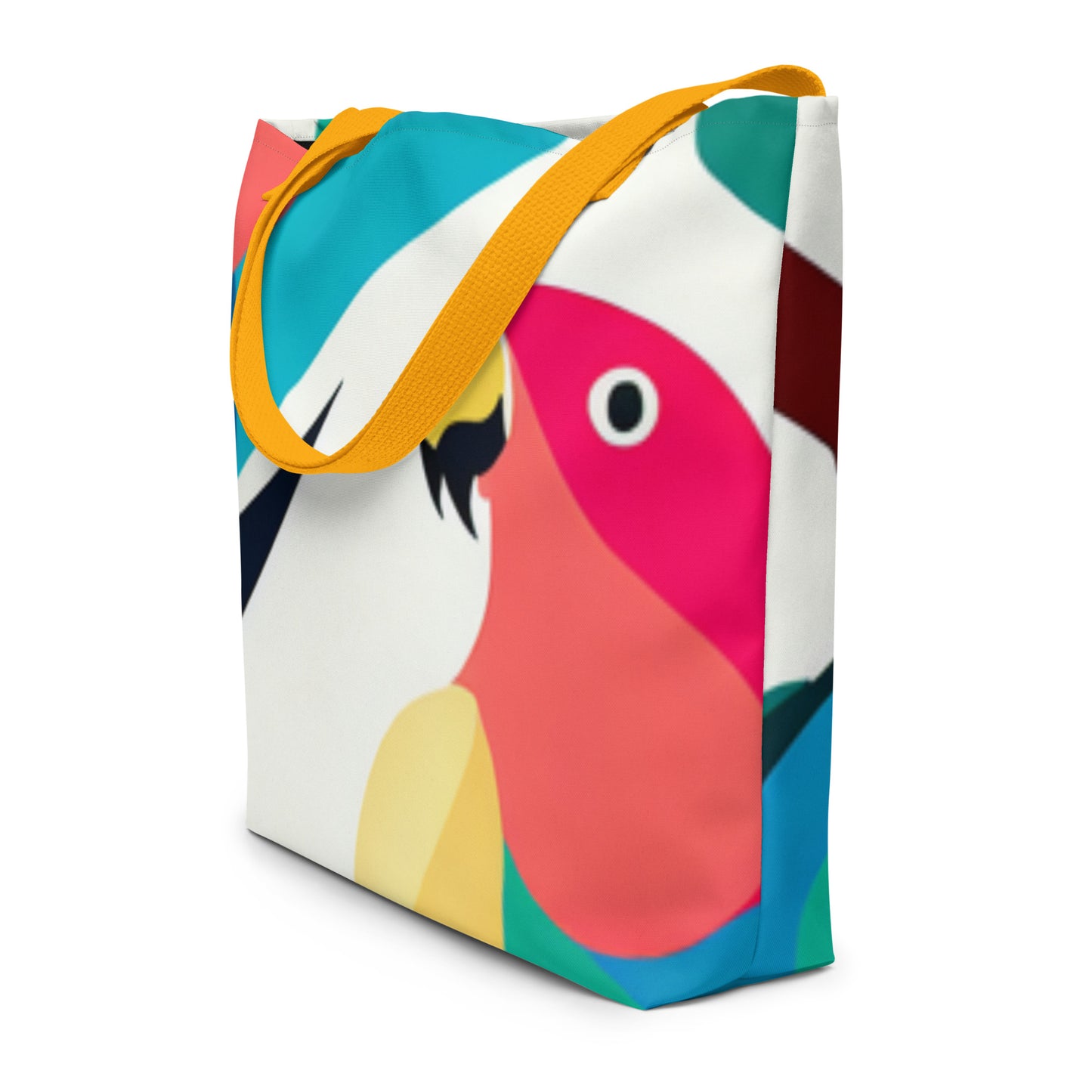 Parrot Print Large Tote Bag