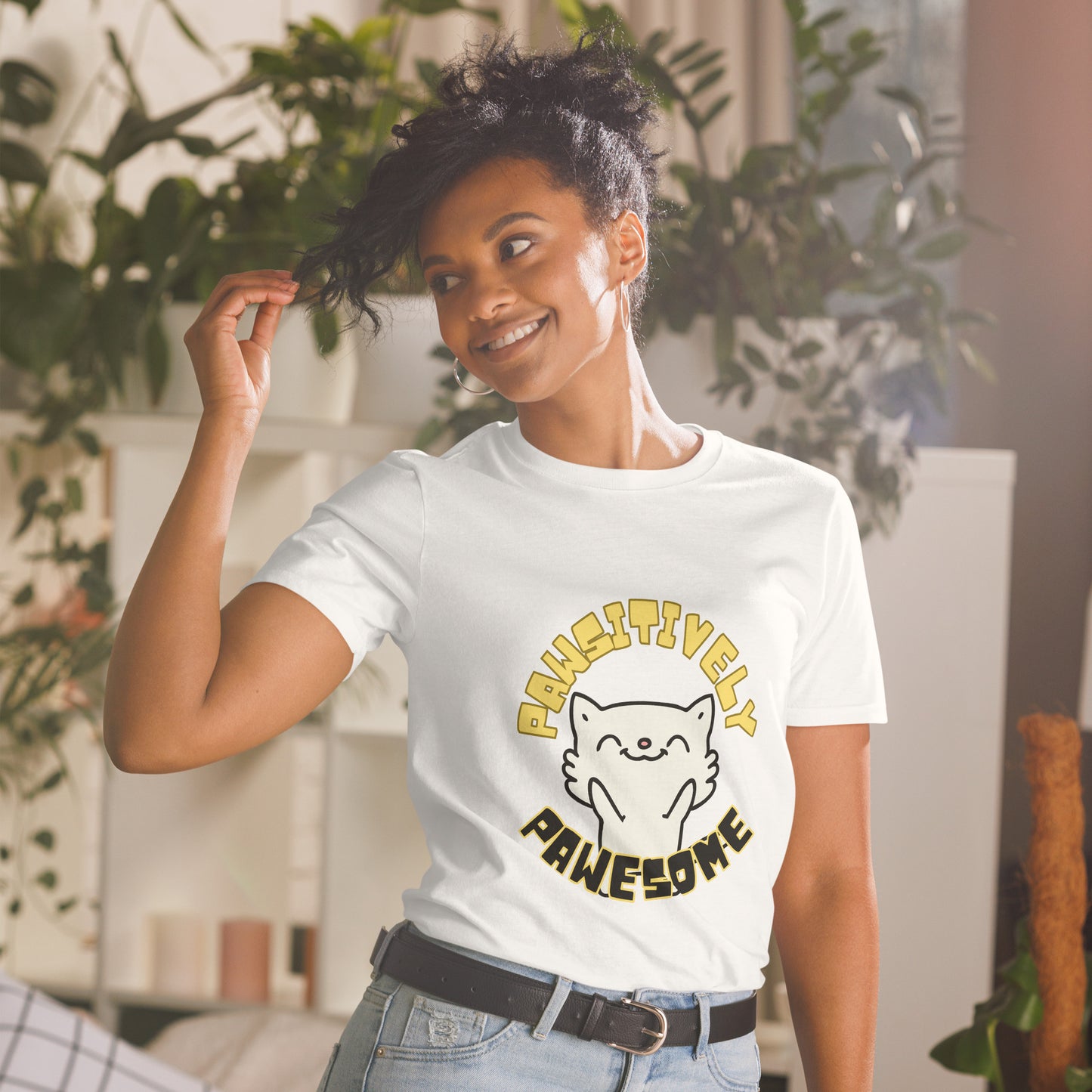 Pawsitively Pawsome ( Positively awesome)Short-Sleeve Unisex T-Shirt