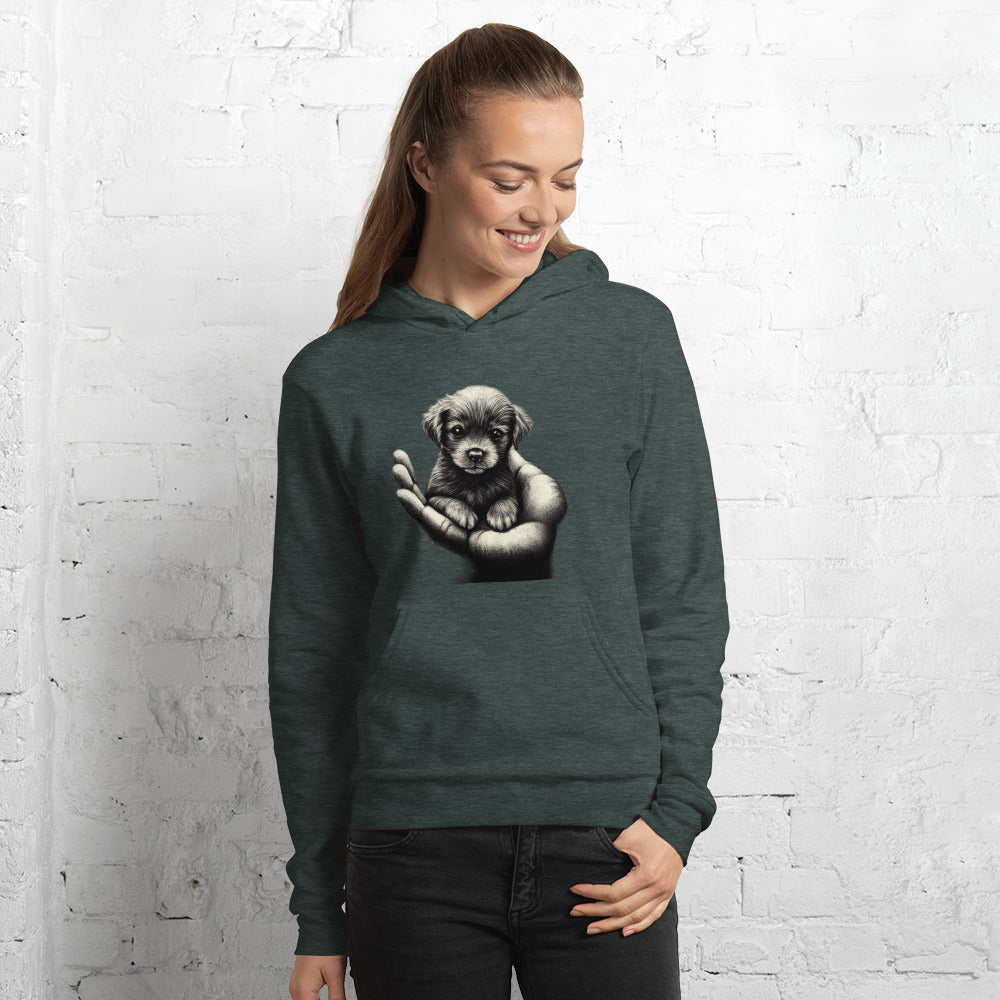 Pup on Palm Unisex hoodie