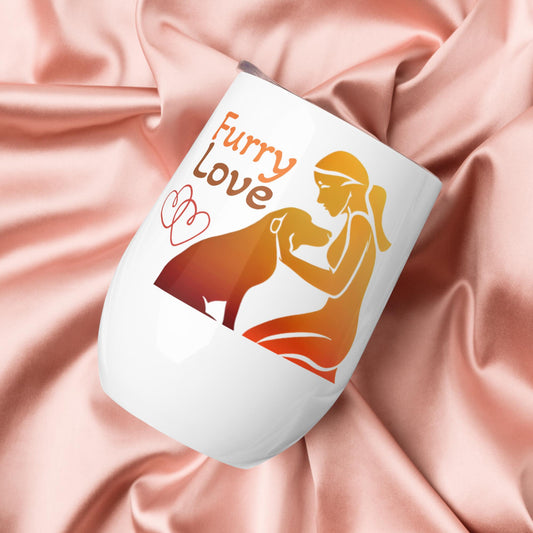 Wine tumbler Furry Love