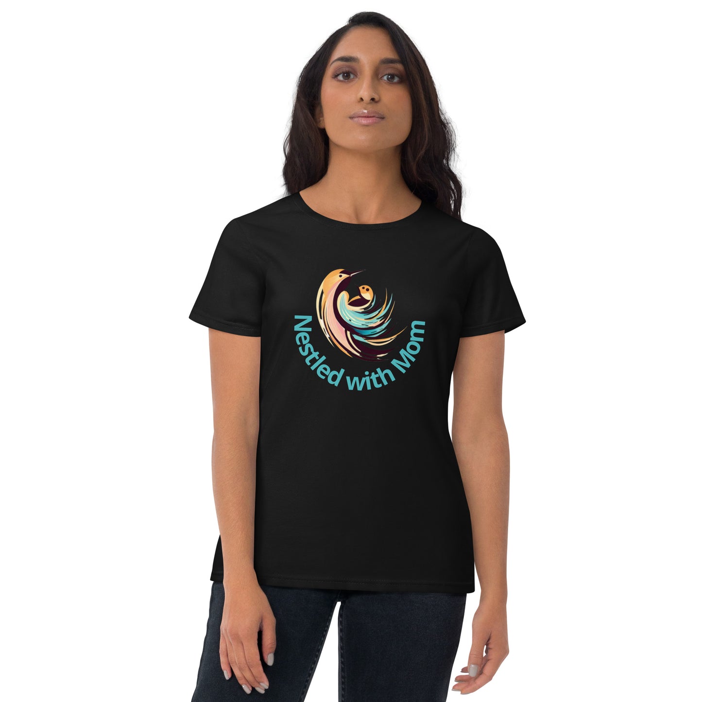 Women's short sleeve t-shirt Nestled with Mom