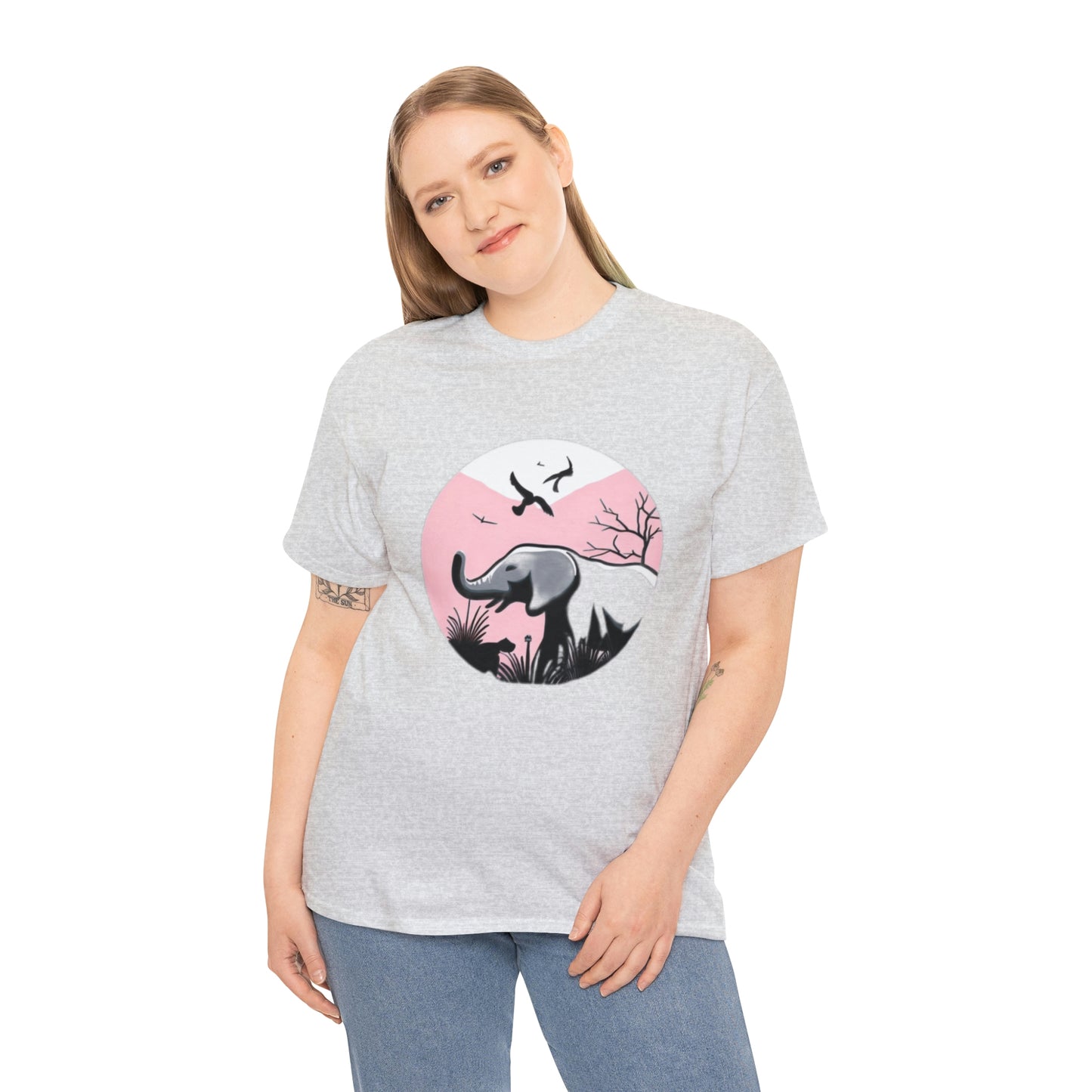 Elephant in the Wild - Unisex Heavy Cotton Tee