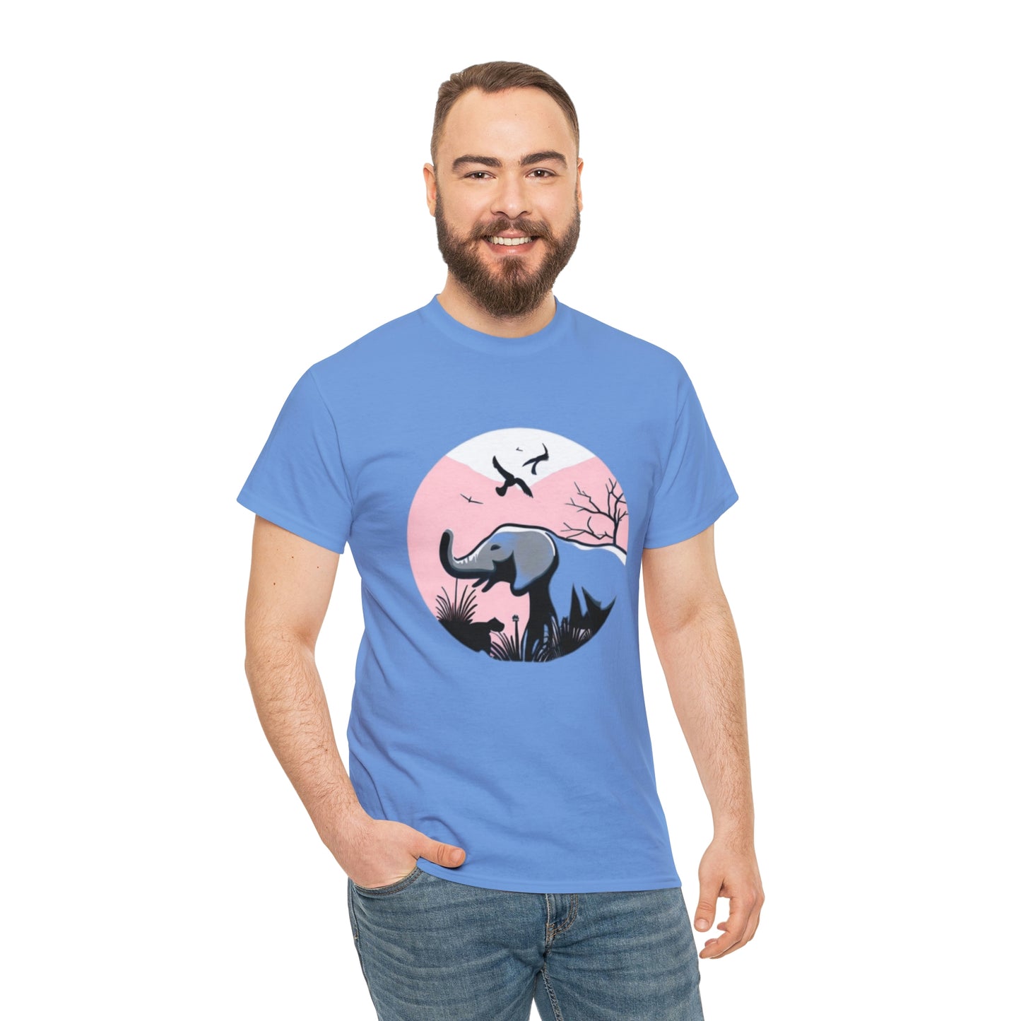 Elephant in the Wild - Unisex Heavy Cotton Tee