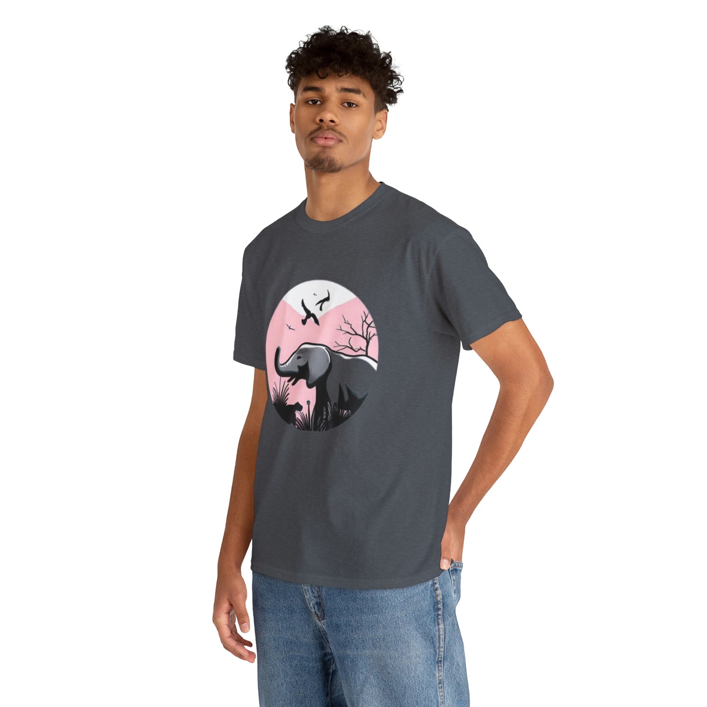 Elephant in the Wild - Unisex Heavy Cotton Tee