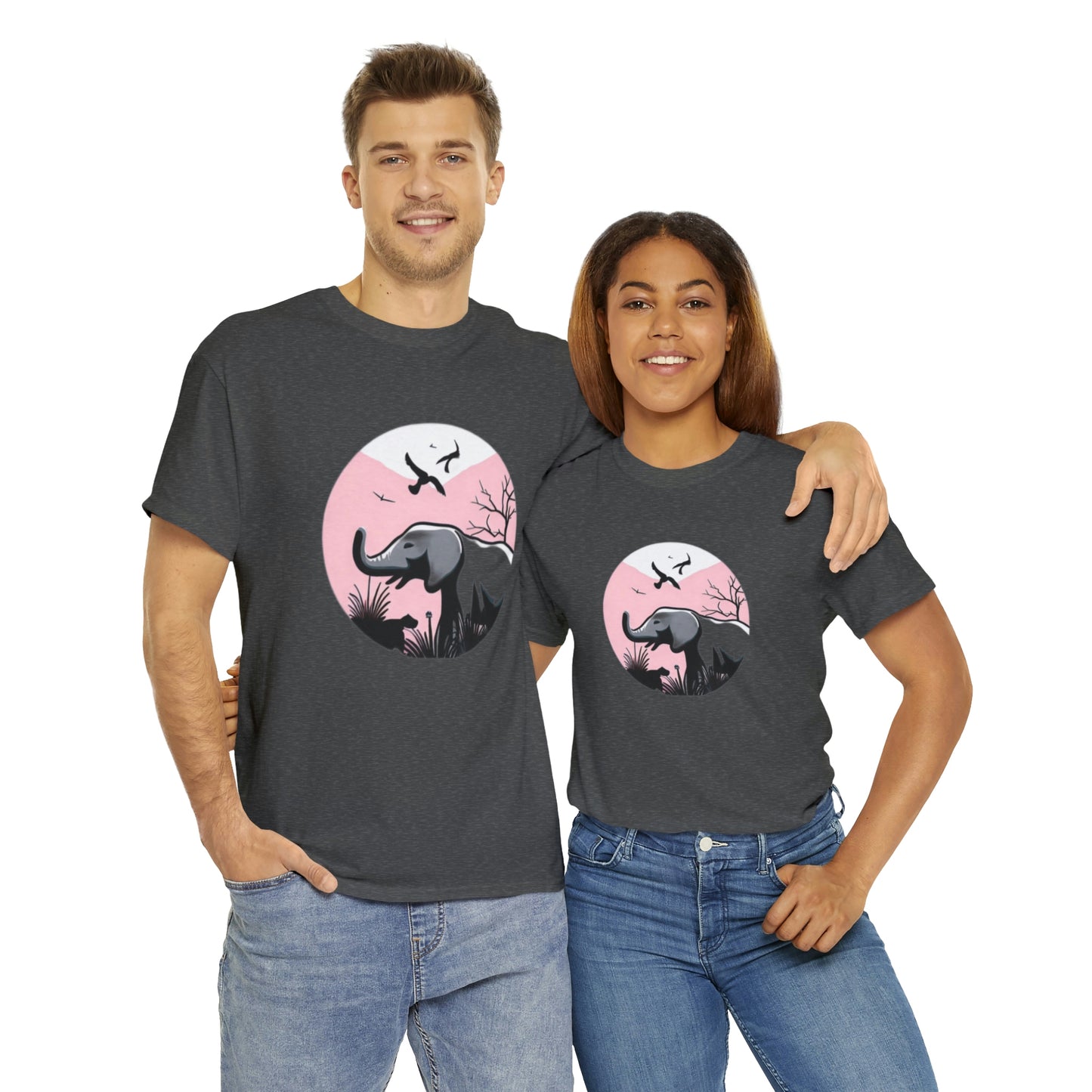 Elephant in the Wild - Unisex Heavy Cotton Tee