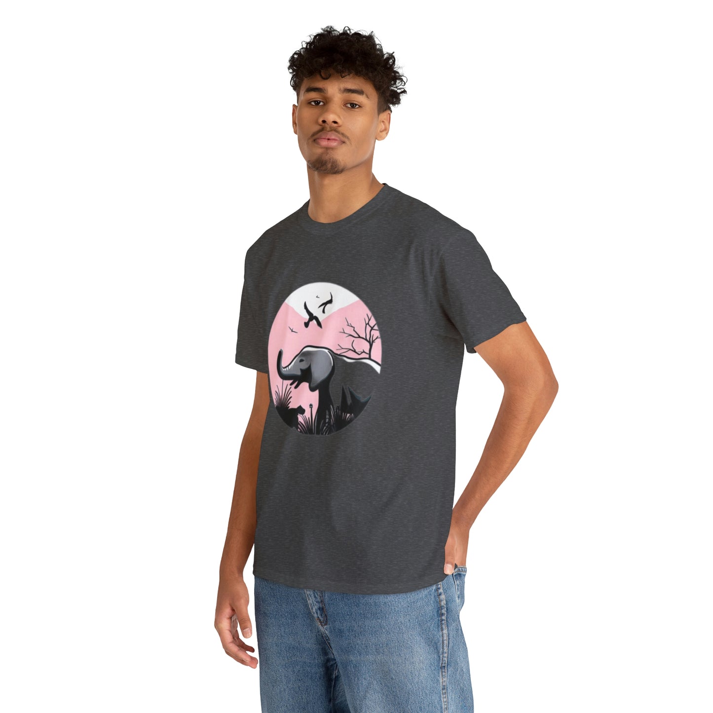 Elephant in the Wild - Unisex Heavy Cotton Tee