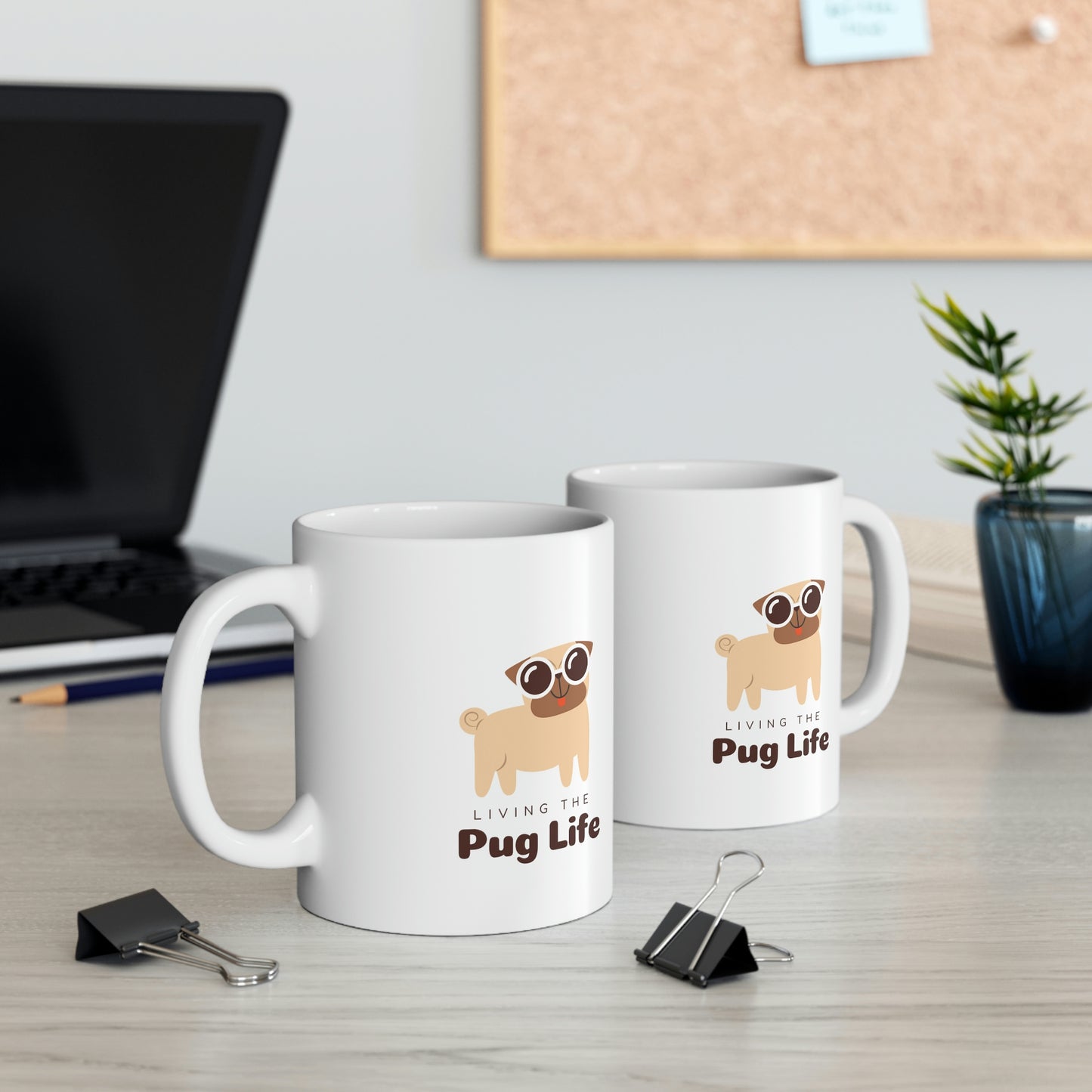 Living The Pug Life Ceramic Mug 11oz