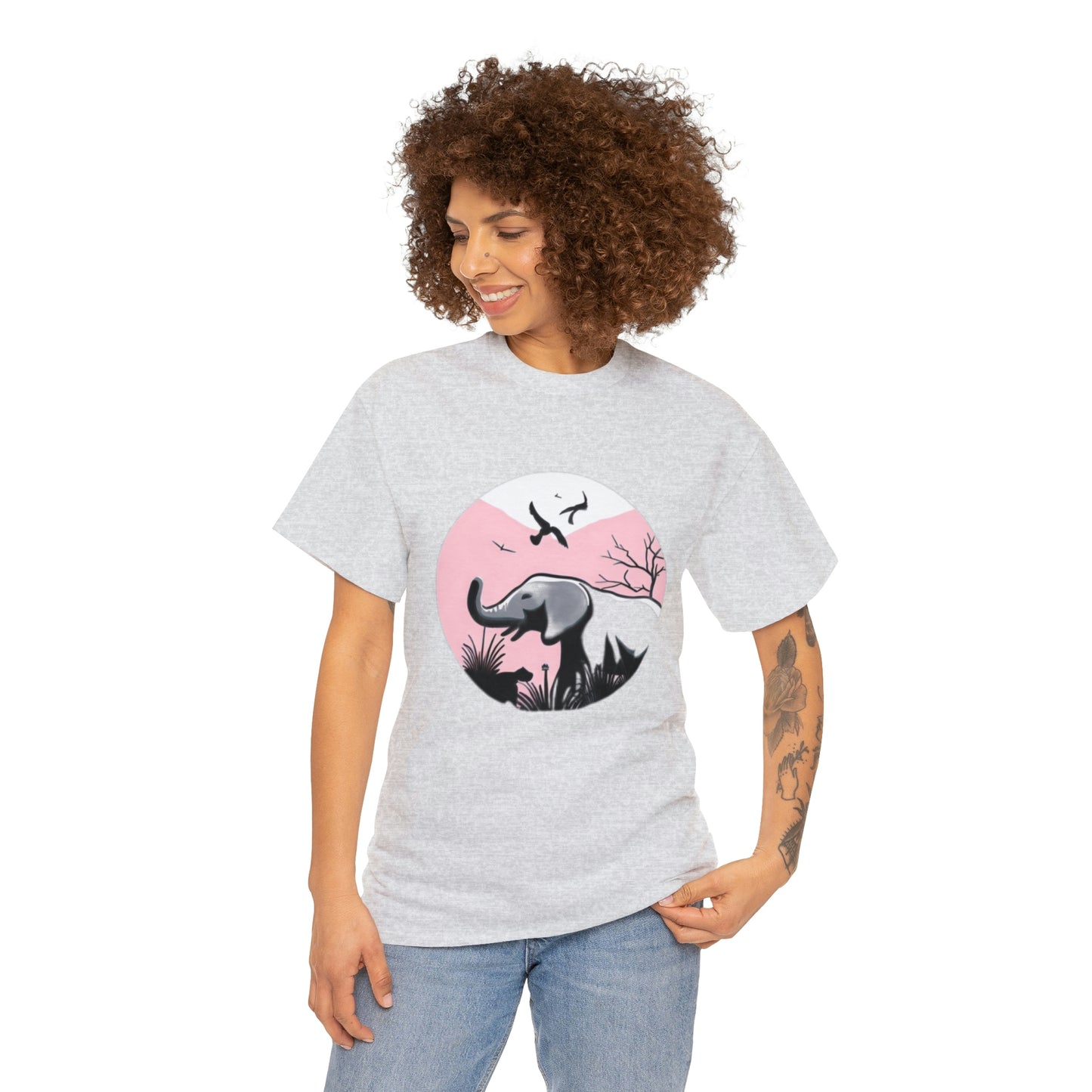 Elephant in the Wild - Unisex Heavy Cotton Tee