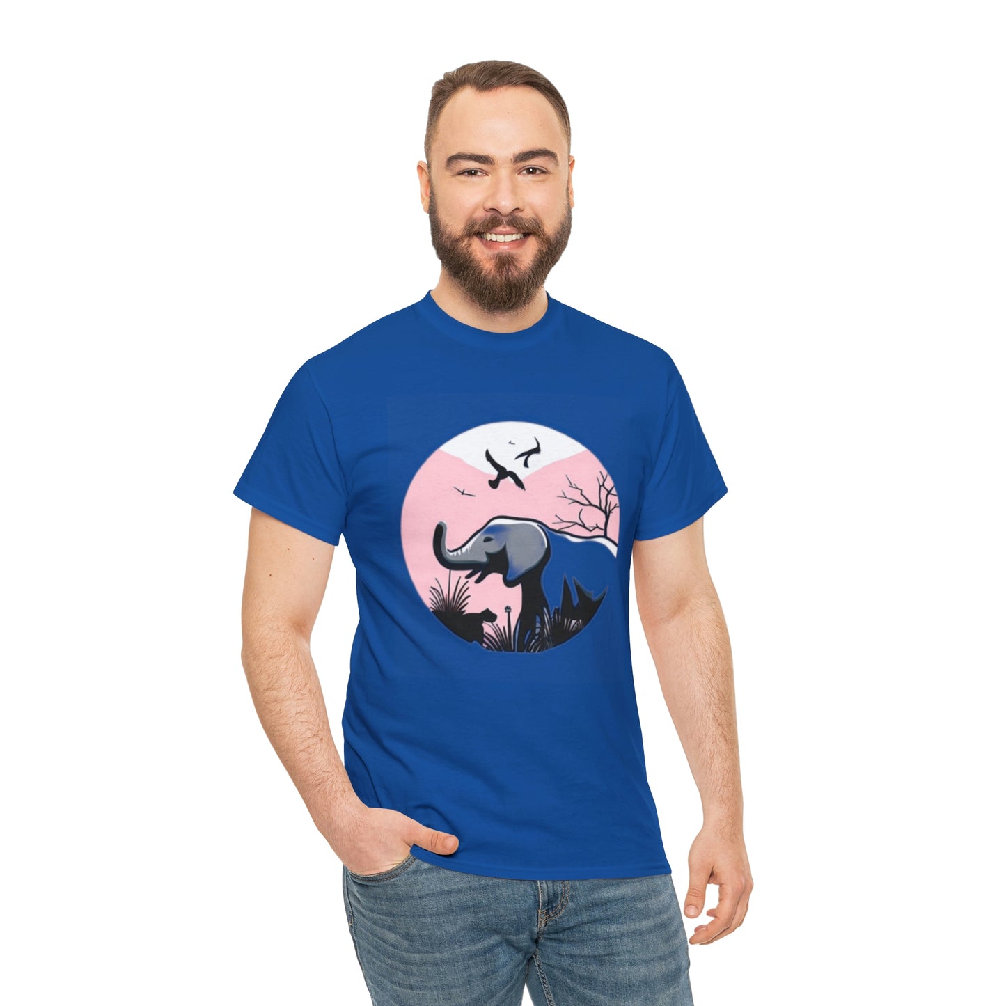 Elephant in the Wild - Unisex Heavy Cotton Tee