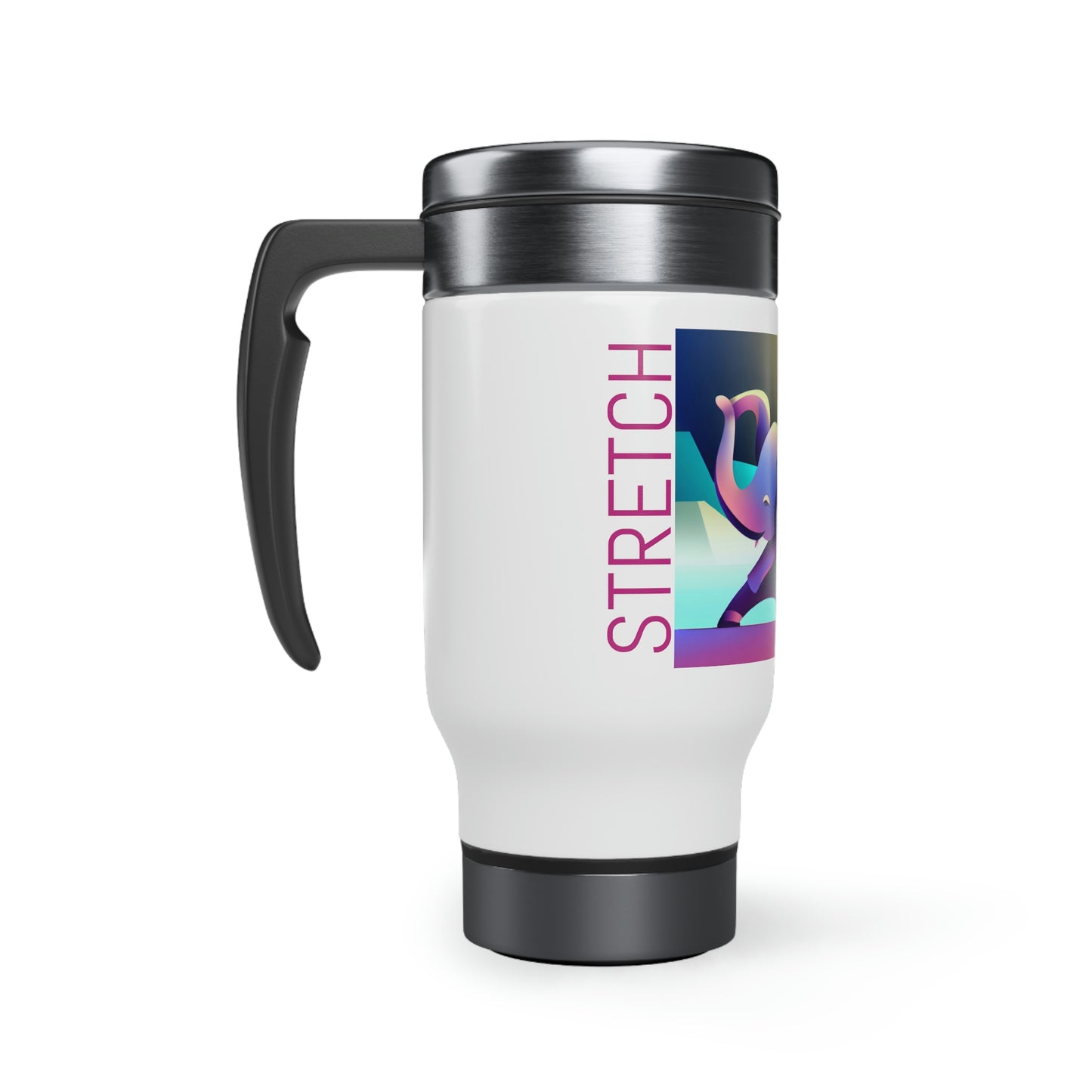 Stretch ON  Stainless Steel Travel Mug with Handle, 14oz