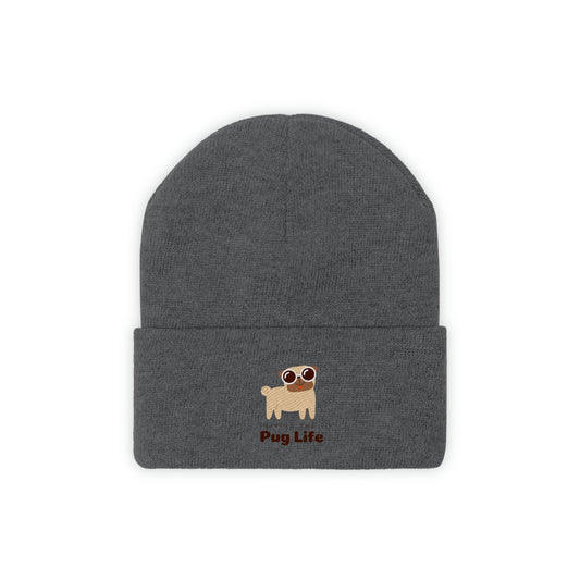 Pug Life  Knit Beanie