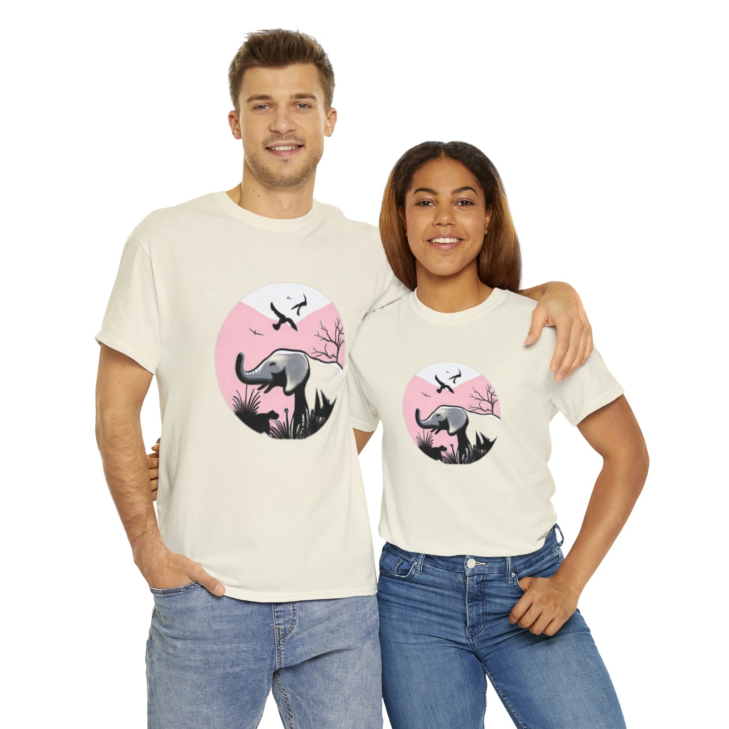 Elephant in the Wild - Unisex Heavy Cotton Tee