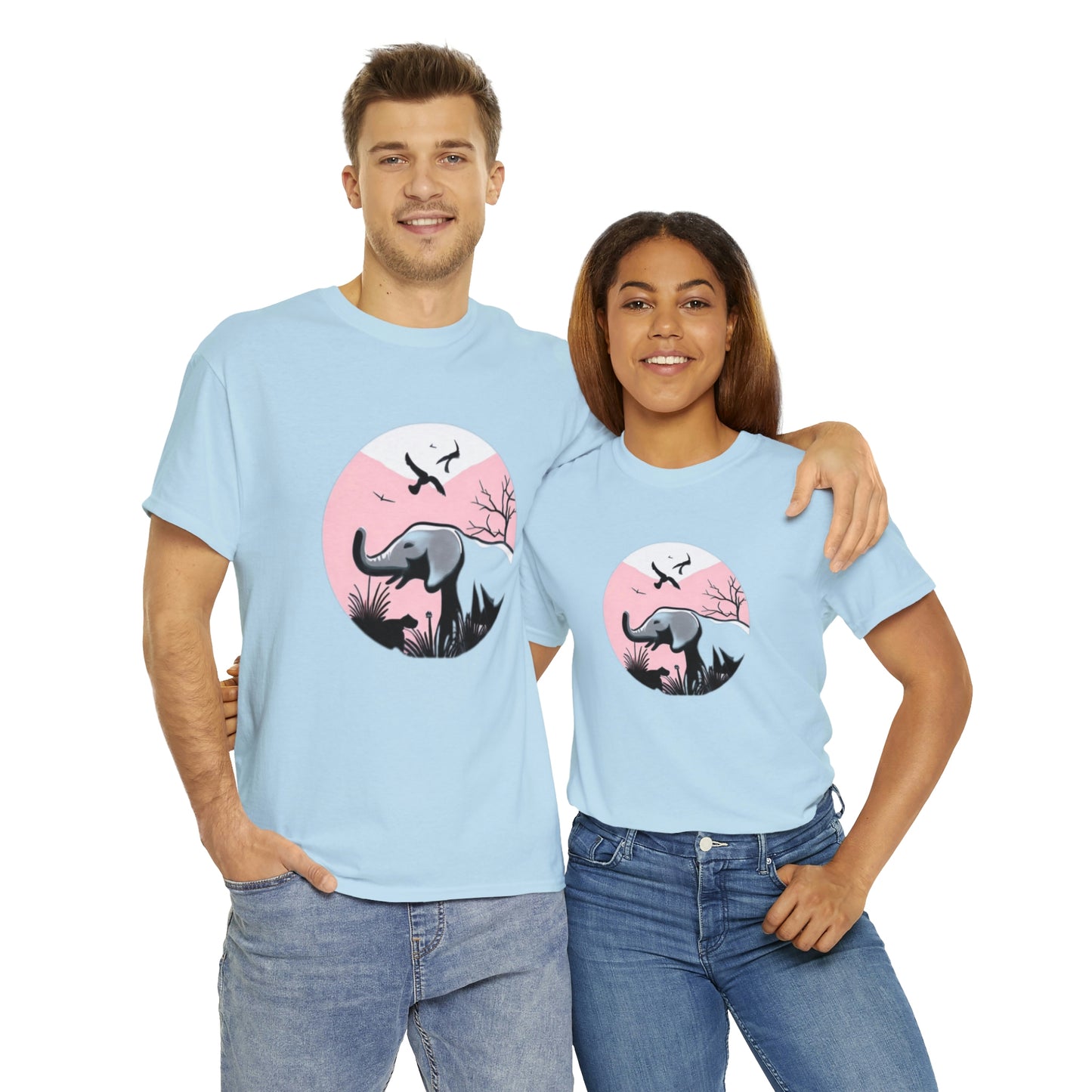 Elephant in the Wild - Unisex Heavy Cotton Tee