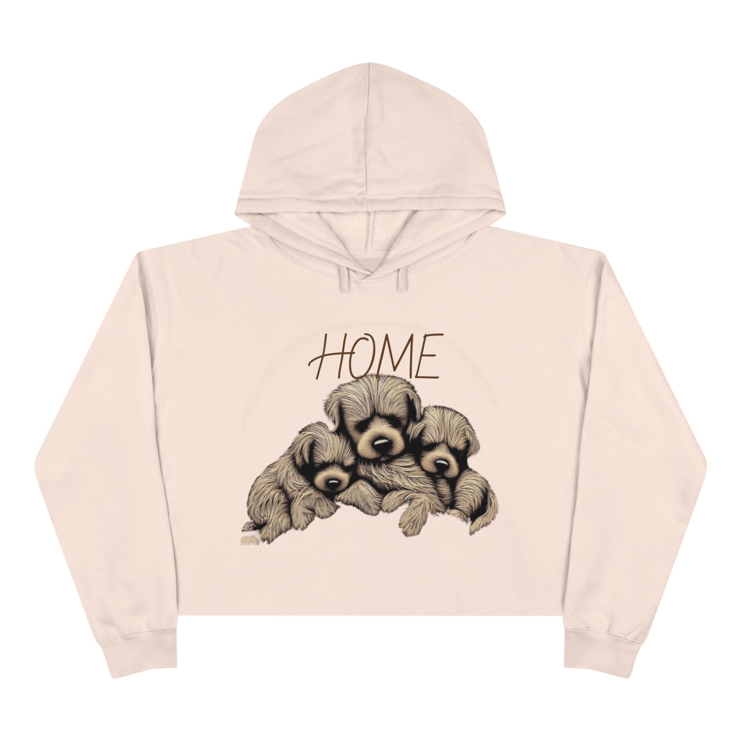 Home is where my dogs are  Chic Crop Hoodie