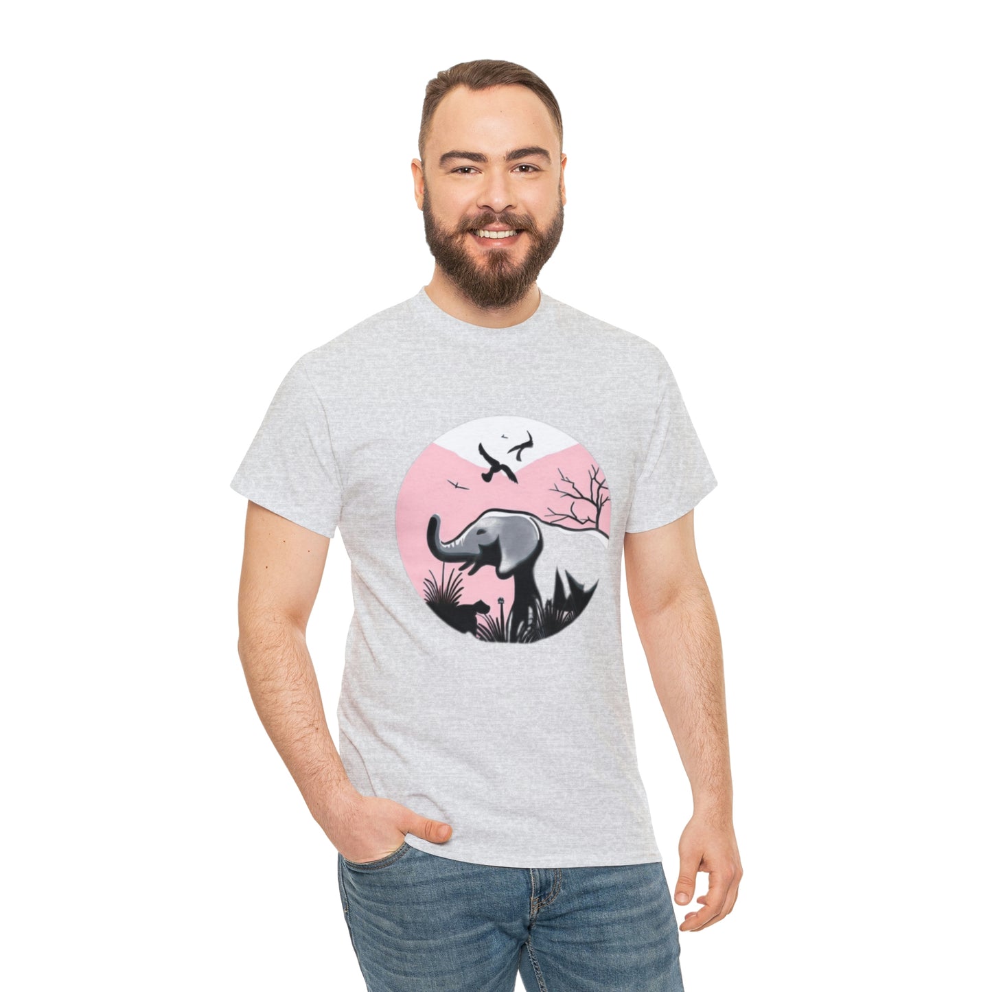 Elephant in the Wild - Unisex Heavy Cotton Tee