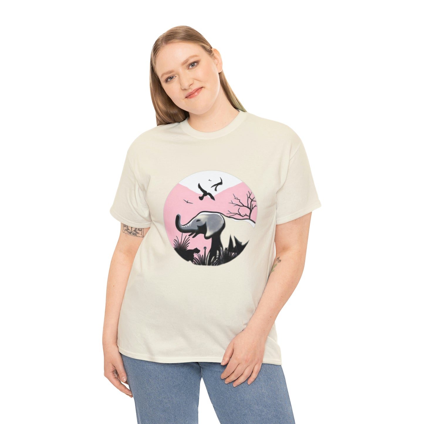 Elephant in the Wild - Unisex Heavy Cotton Tee