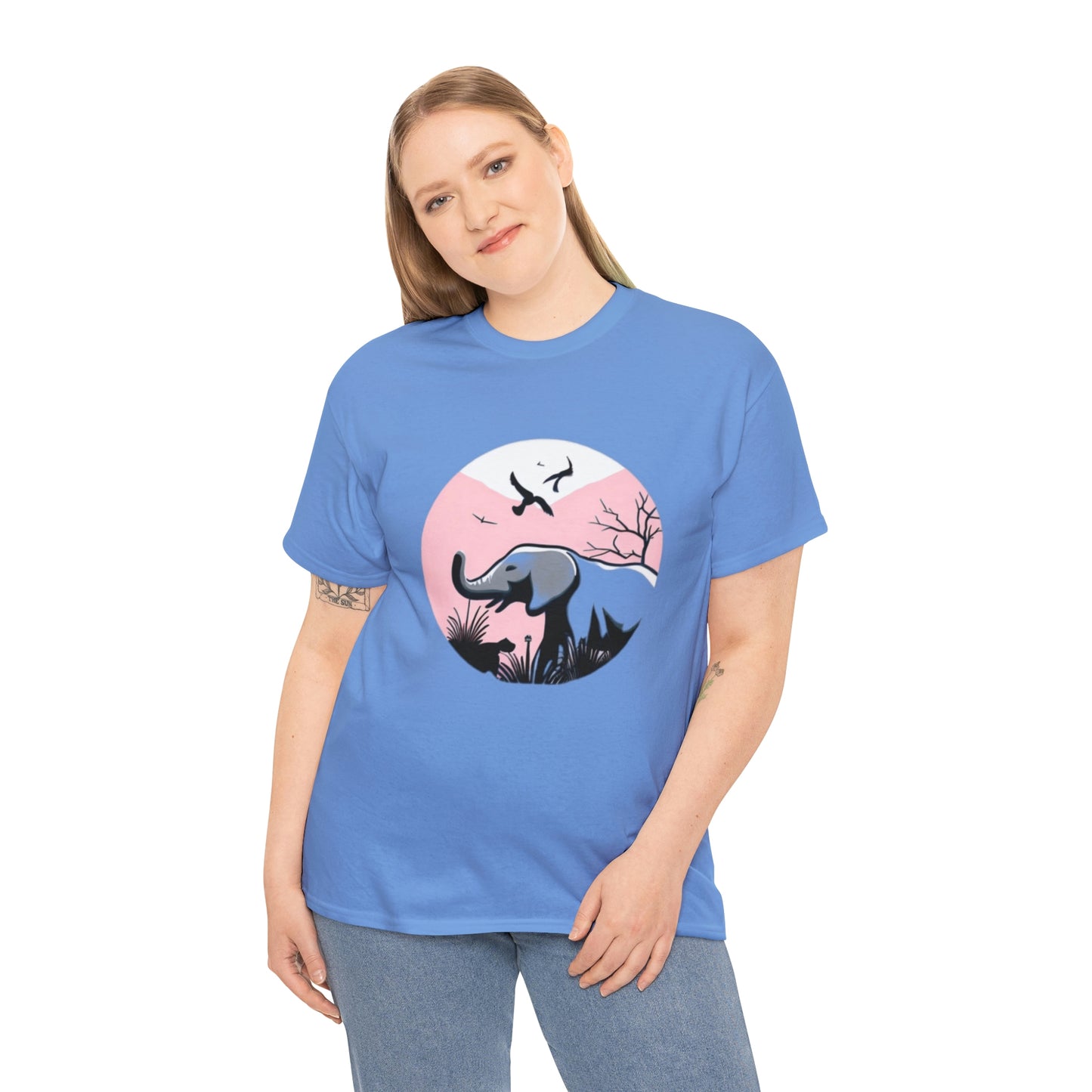 Elephant in the Wild - Unisex Heavy Cotton Tee