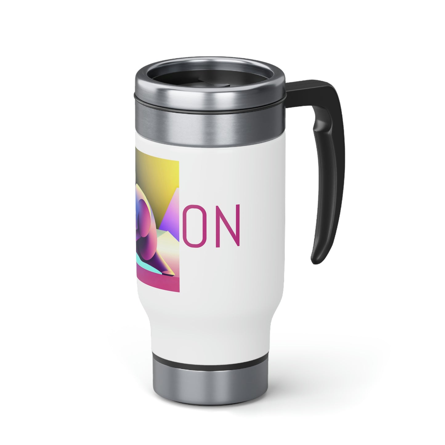 Stretch ON  Stainless Steel Travel Mug with Handle, 14oz