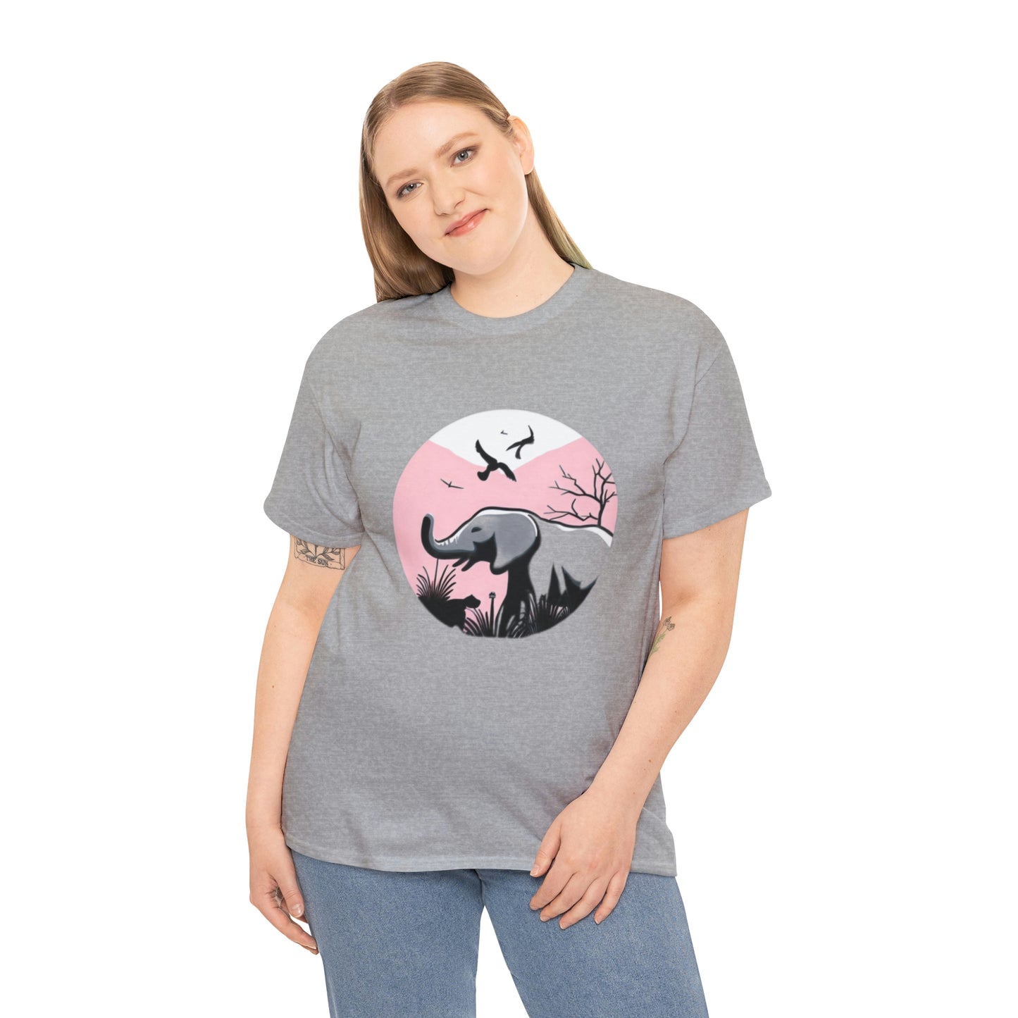 Elephant in the Wild - Unisex Heavy Cotton Tee