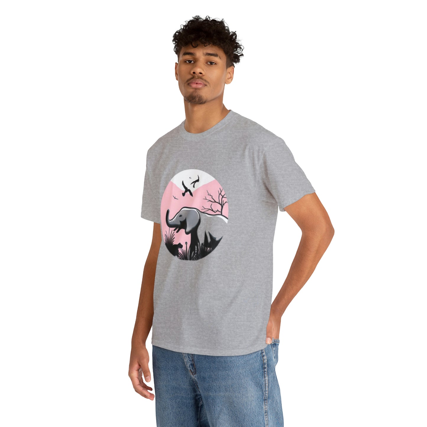 Elephant in the Wild - Unisex Heavy Cotton Tee