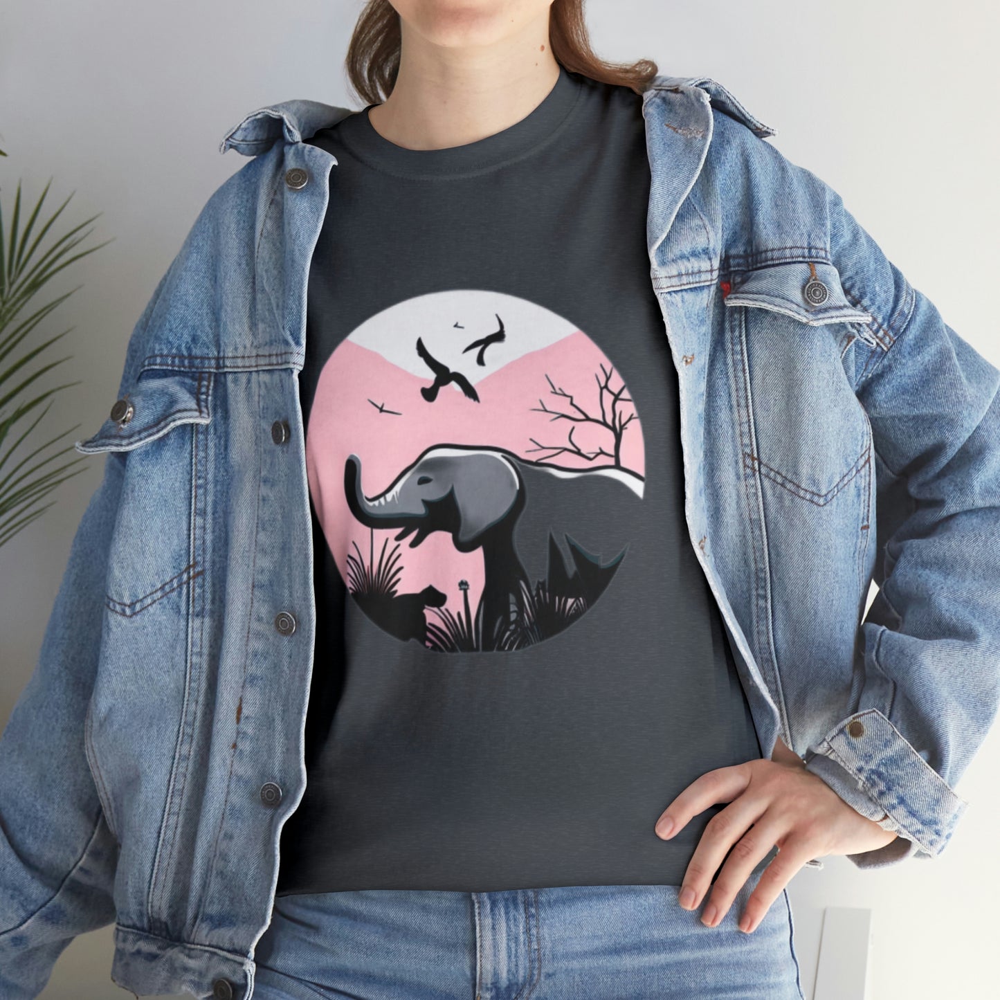 Elephant in the Wild - Unisex Heavy Cotton Tee