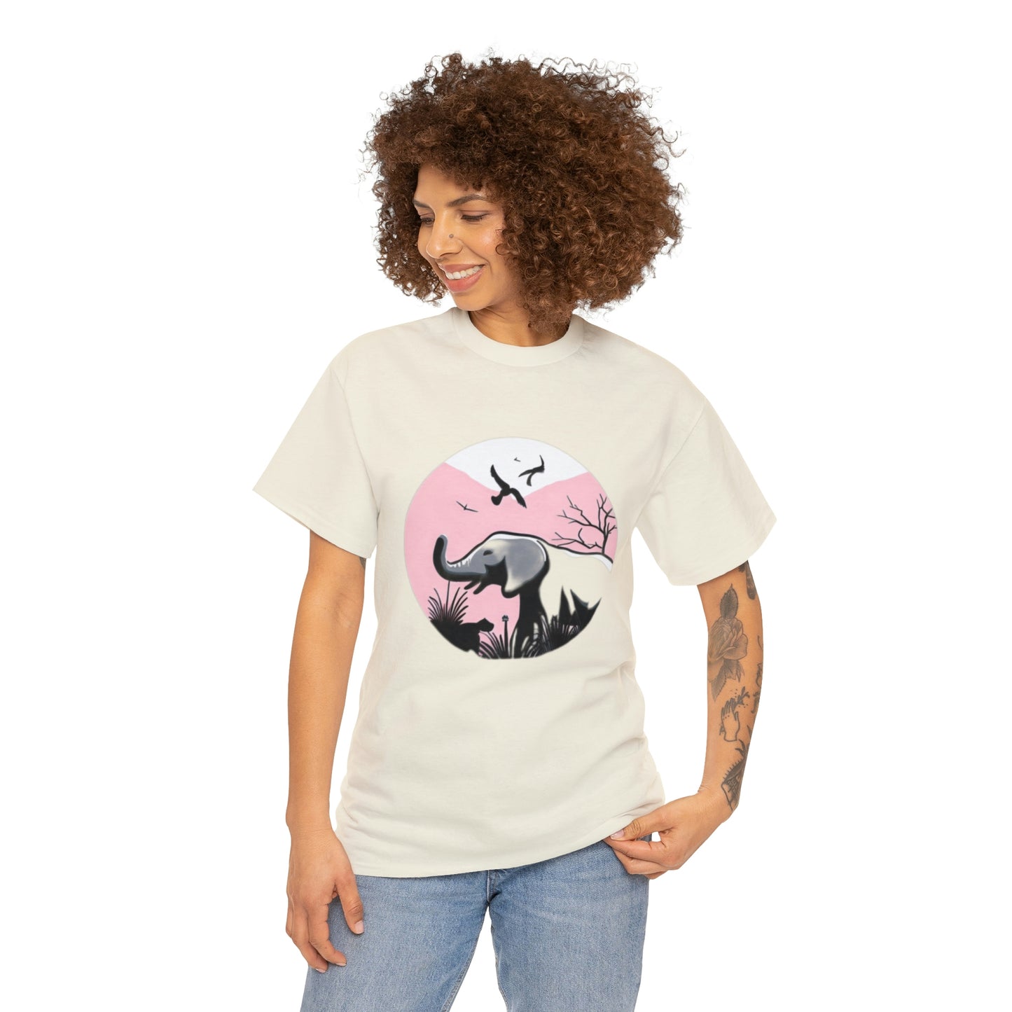 Elephant in the Wild - Unisex Heavy Cotton Tee