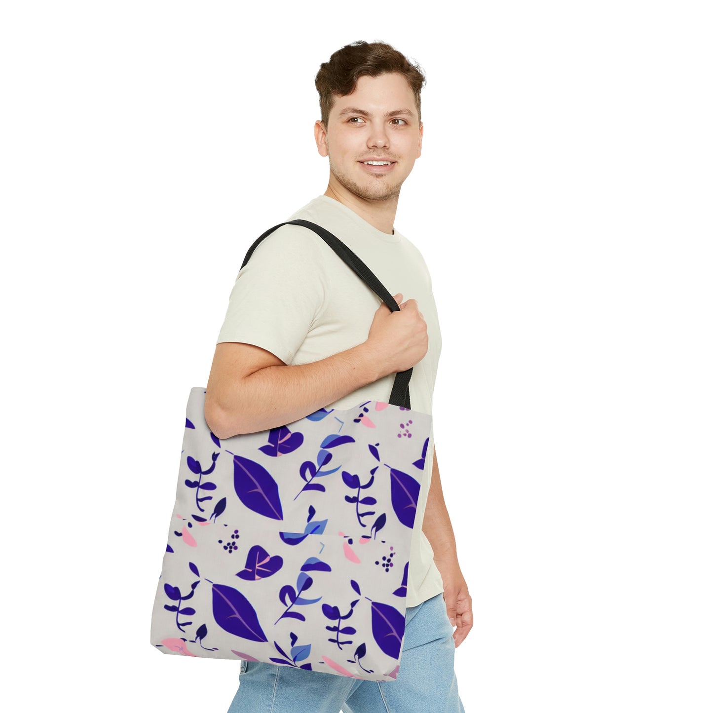 Purple Print Tote Bag