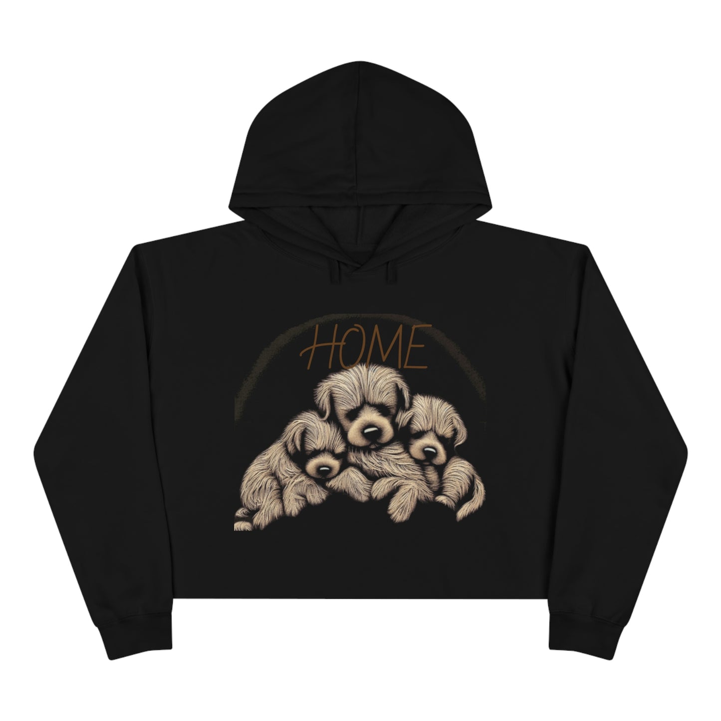 Home is where my dogs are  Chic Crop Hoodie