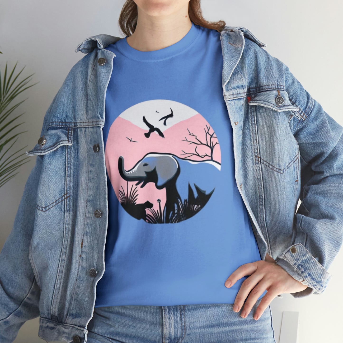 Elephant in the Wild - Unisex Heavy Cotton Tee