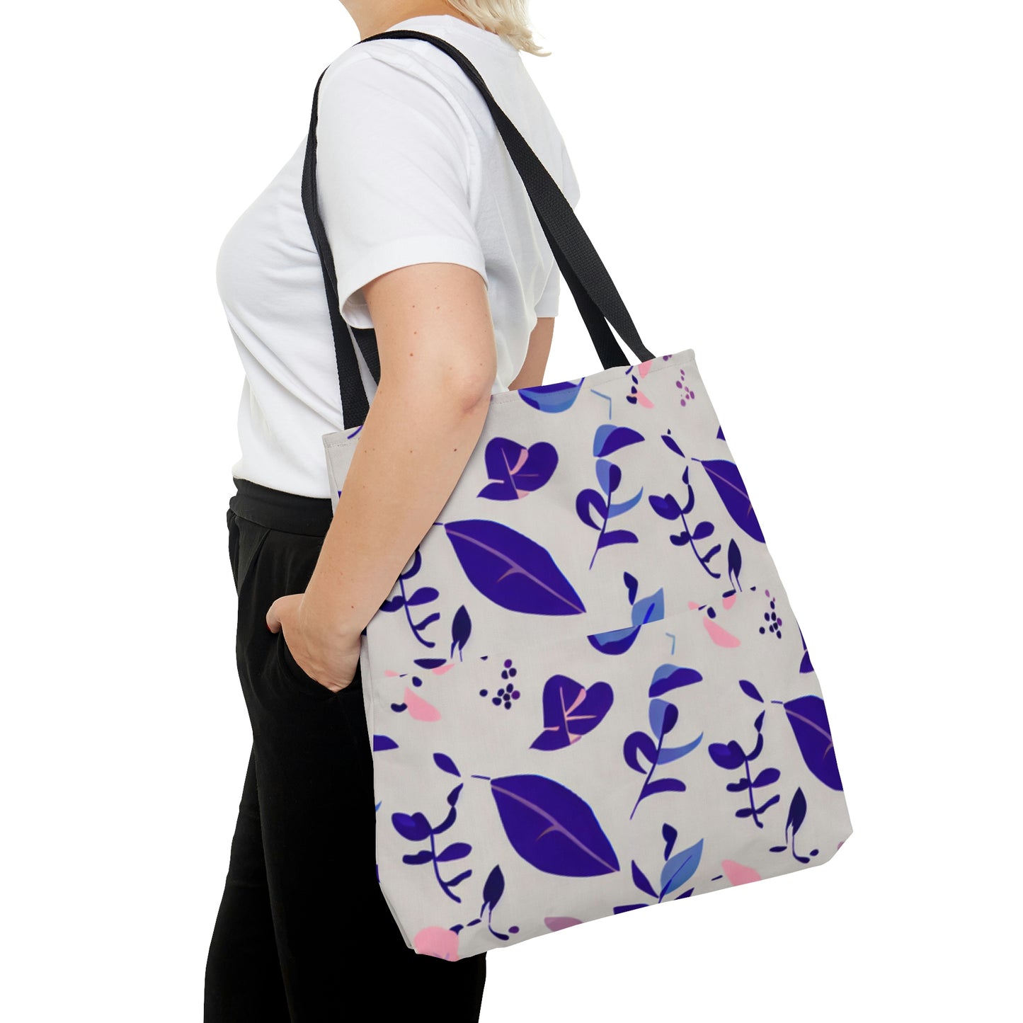 Purple Print Tote Bag