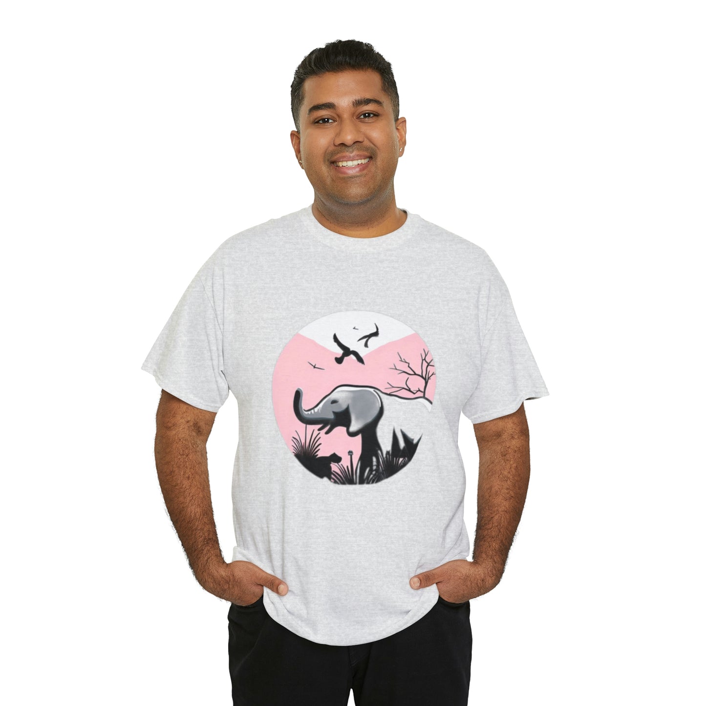 Elephant in the Wild - Unisex Heavy Cotton Tee