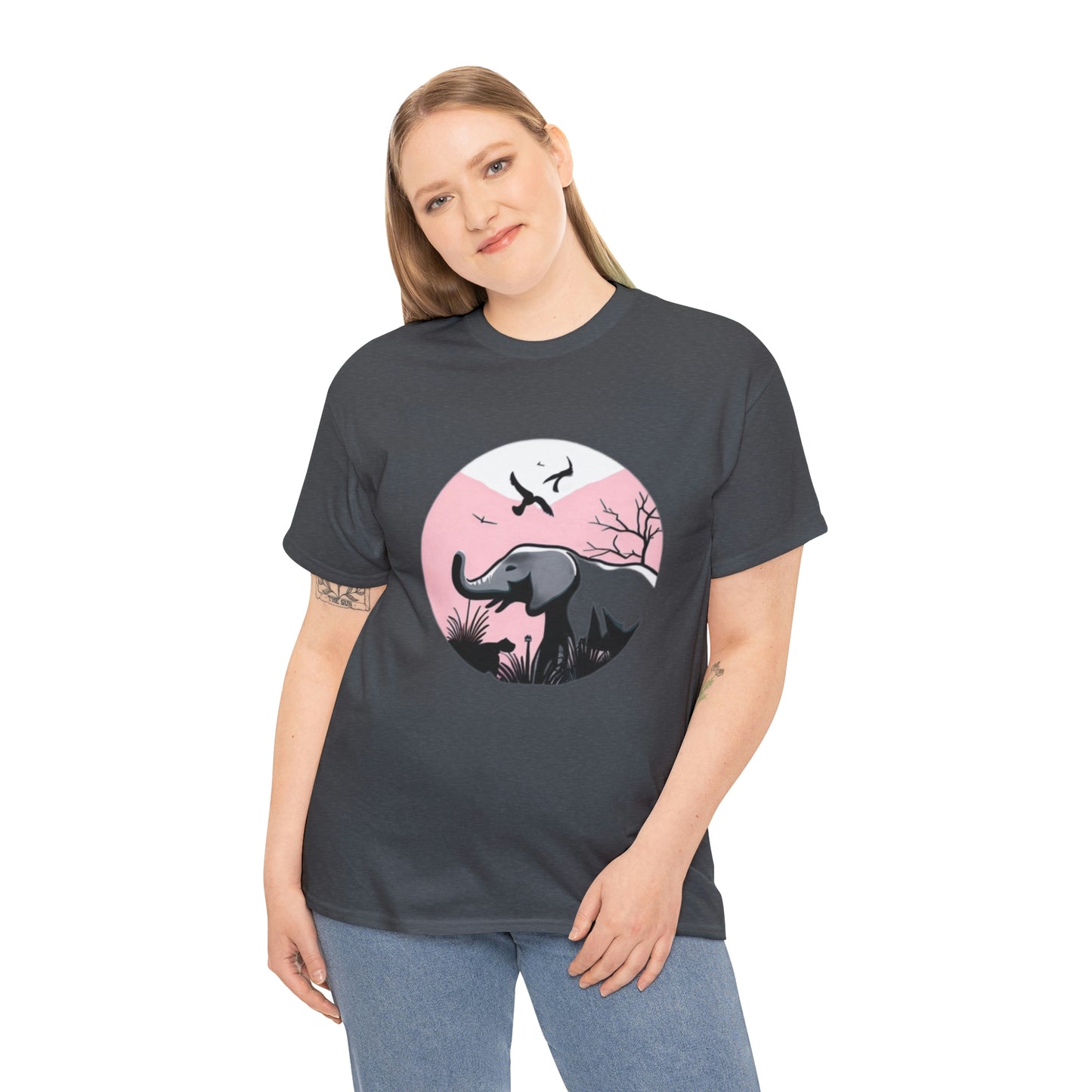 Elephant in the Wild - Unisex Heavy Cotton Tee