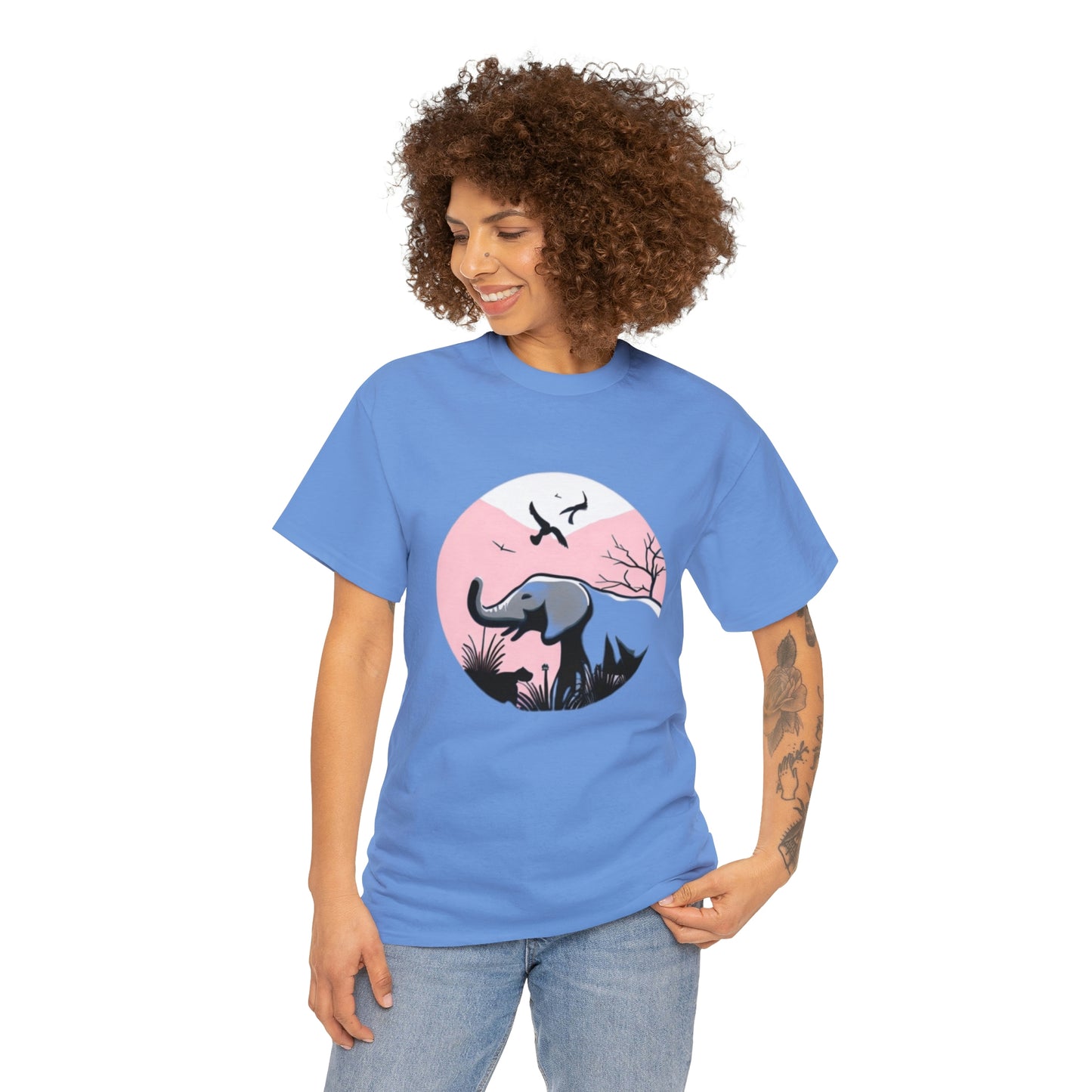 Elephant in the Wild - Unisex Heavy Cotton Tee