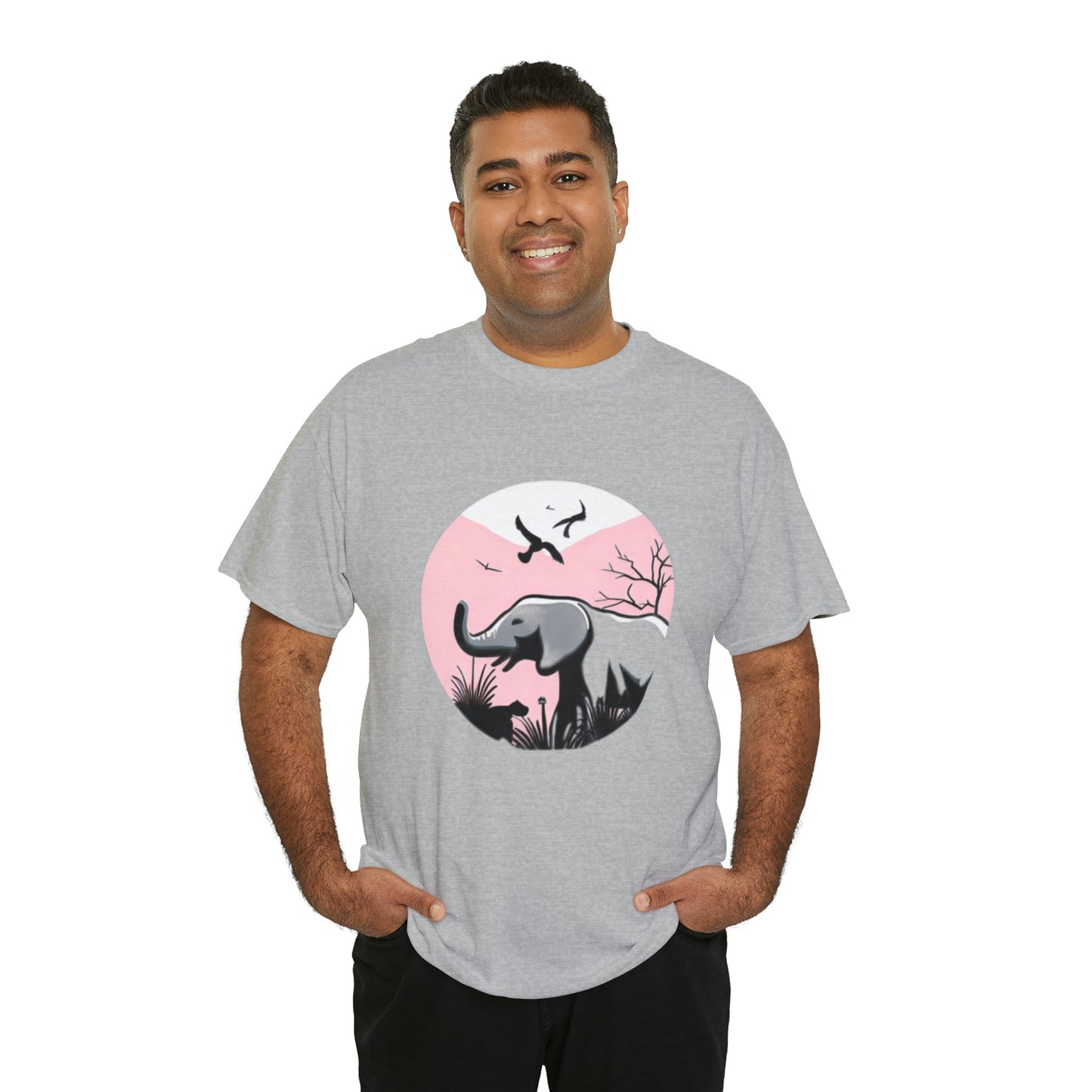 Elephant in the Wild - Unisex Heavy Cotton Tee