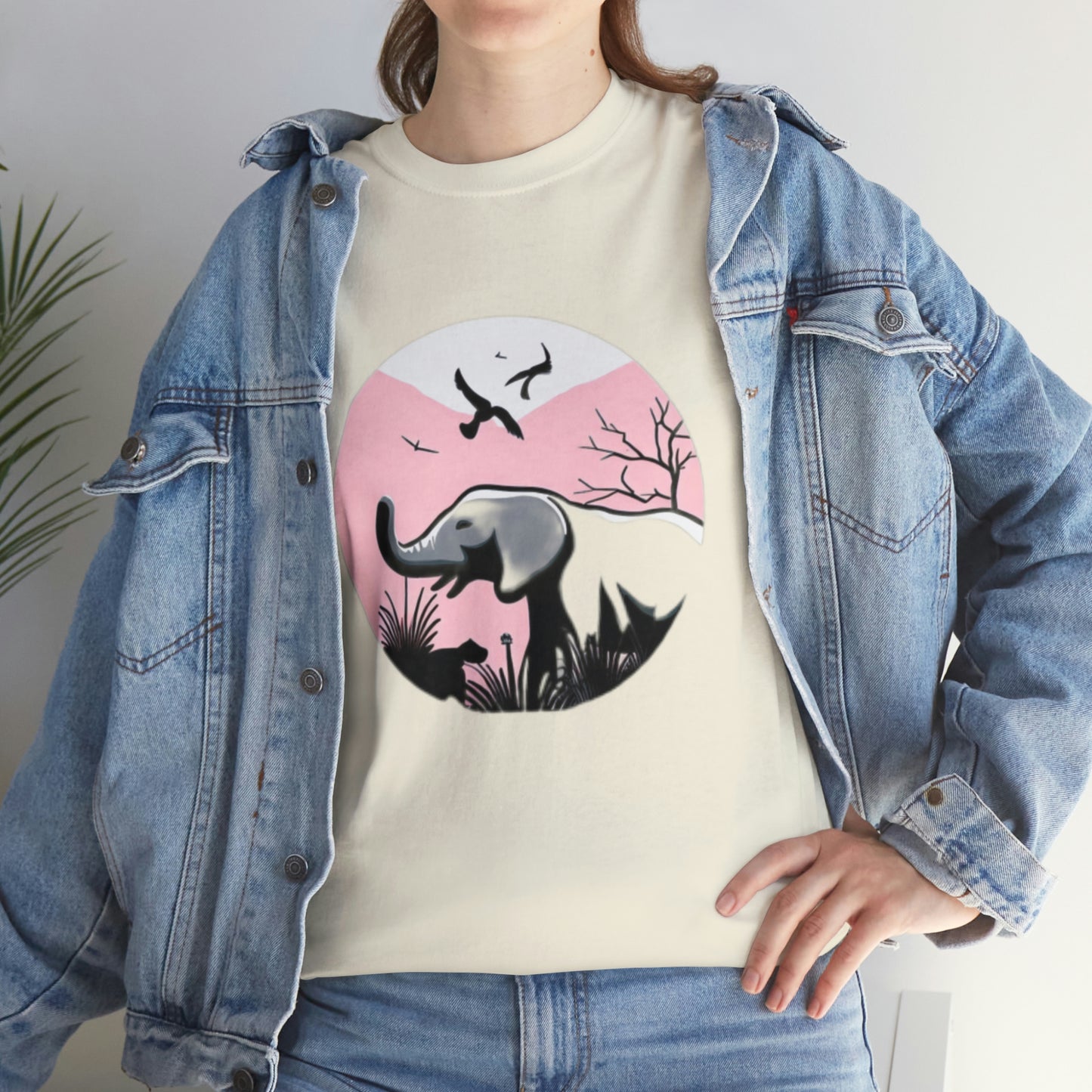 Elephant in the Wild - Unisex Heavy Cotton Tee