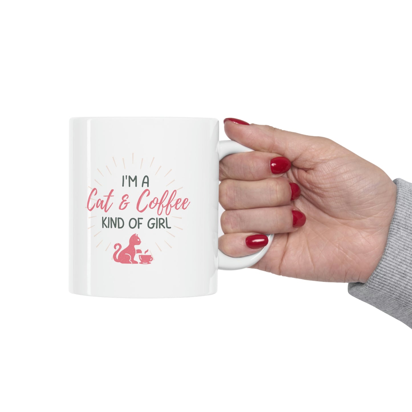 Cat & Coffee Kind A Girl Ceramic Mug 11oz