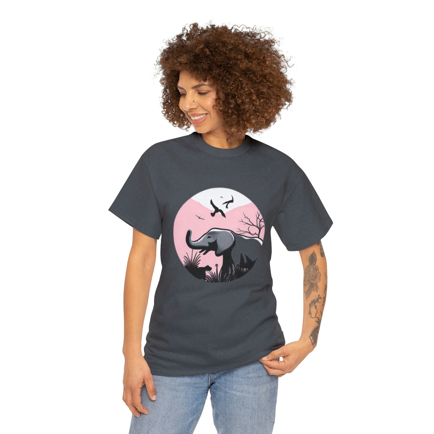 Elephant in the Wild - Unisex Heavy Cotton Tee