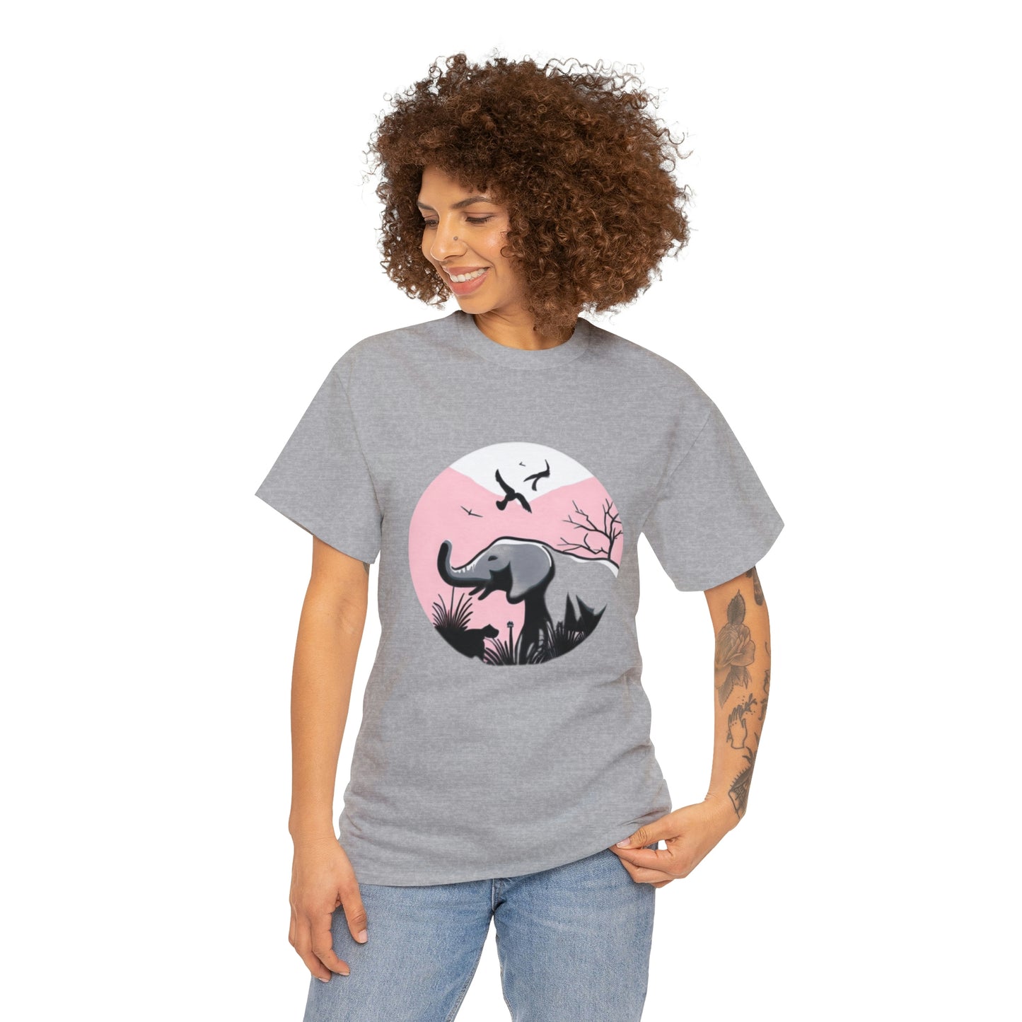 Elephant in the Wild - Unisex Heavy Cotton Tee