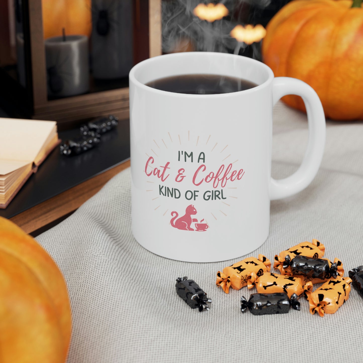 Cat & Coffee Kind A Girl Ceramic Mug 11oz