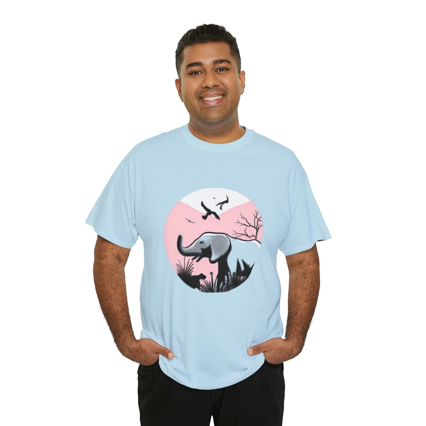 Elephant in the Wild - Unisex Heavy Cotton Tee