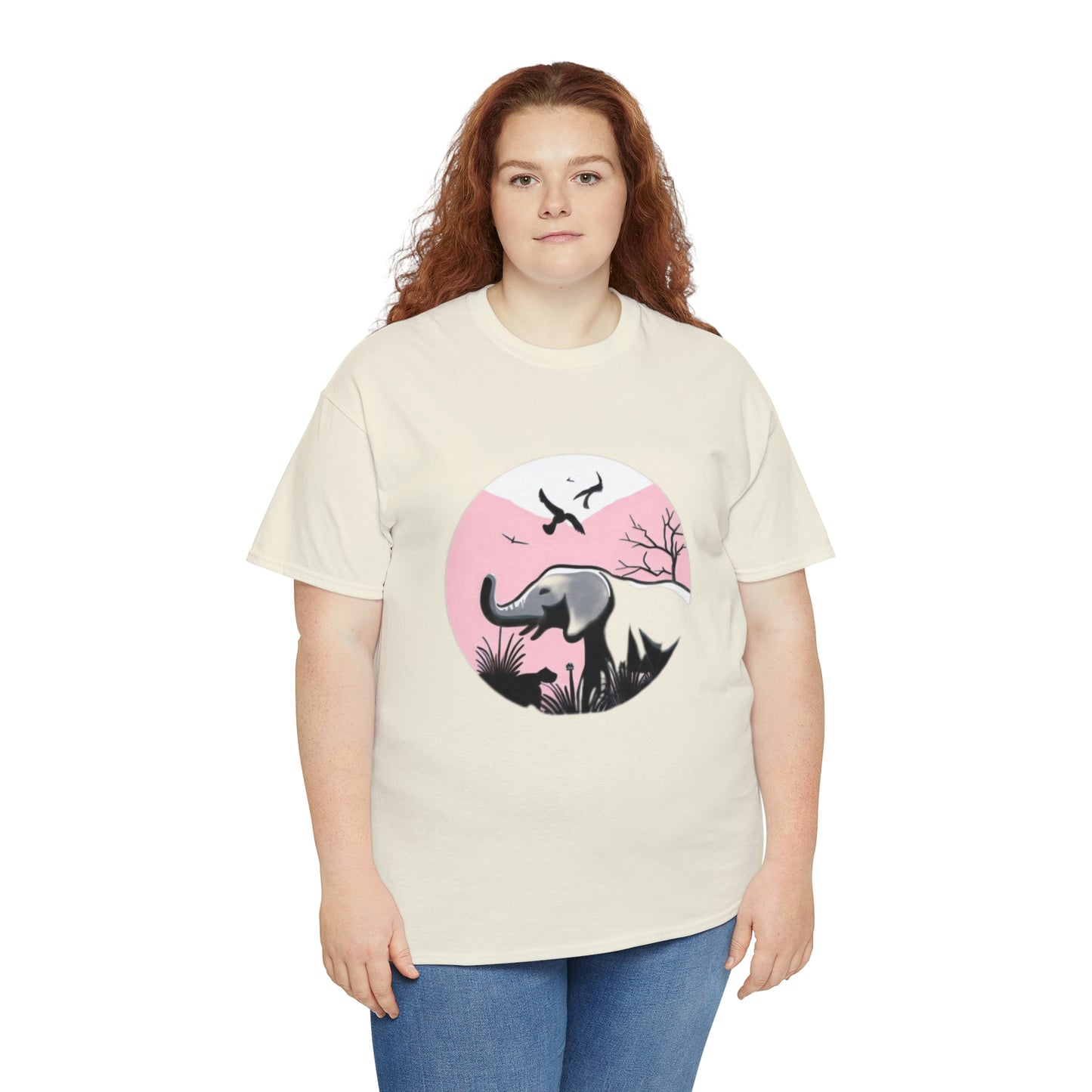 Elephant in the Wild - Unisex Heavy Cotton Tee