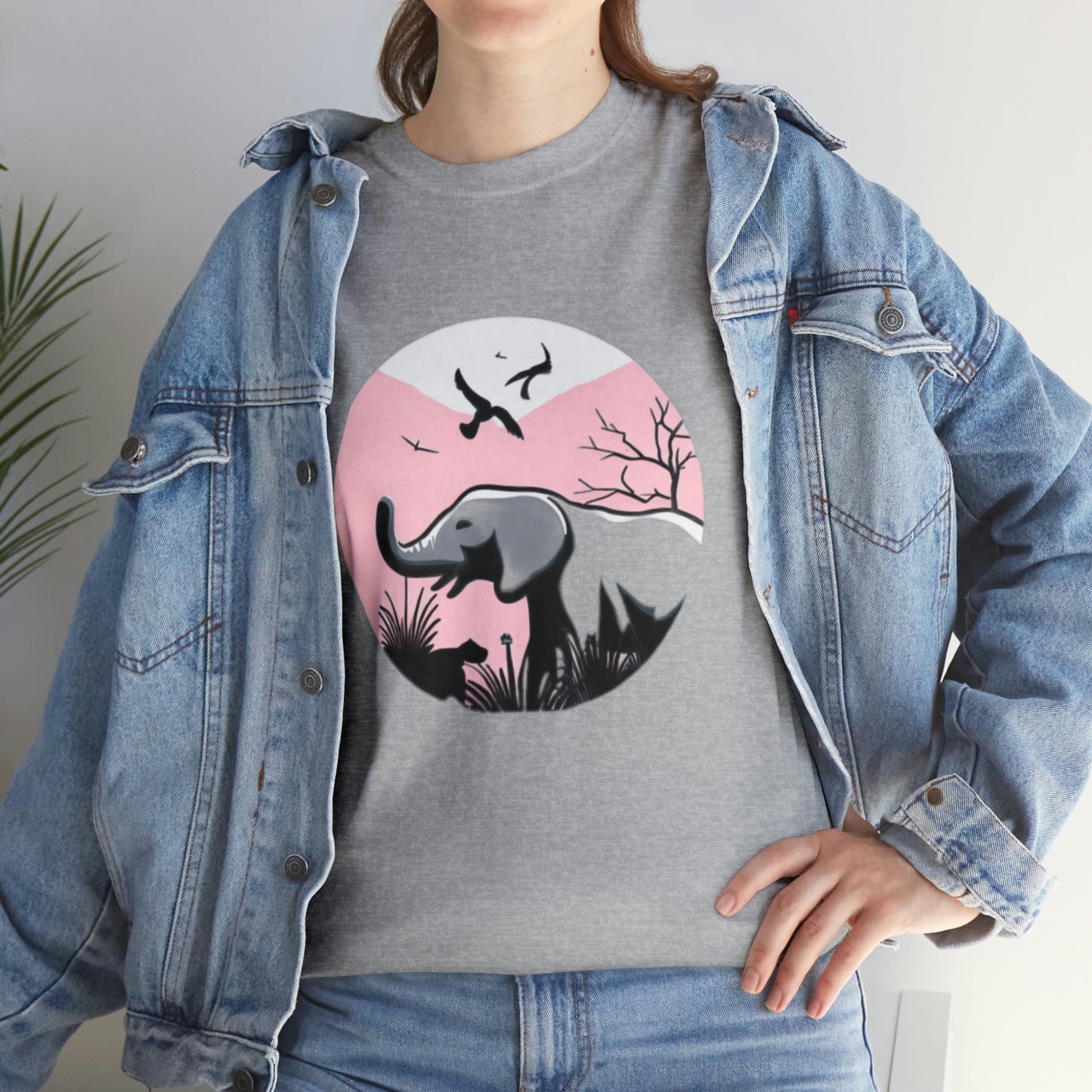 Elephant in the Wild - Unisex Heavy Cotton Tee