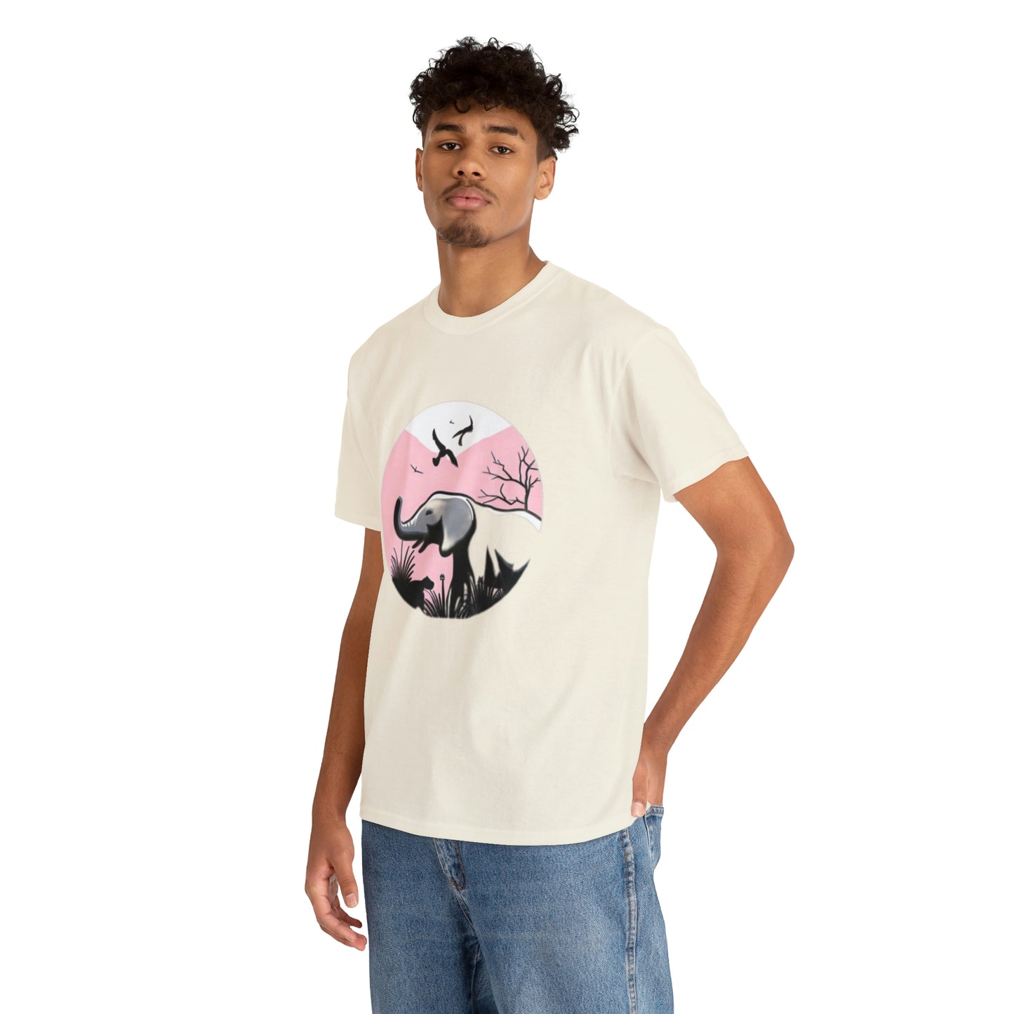 Elephant in the Wild - Unisex Heavy Cotton Tee