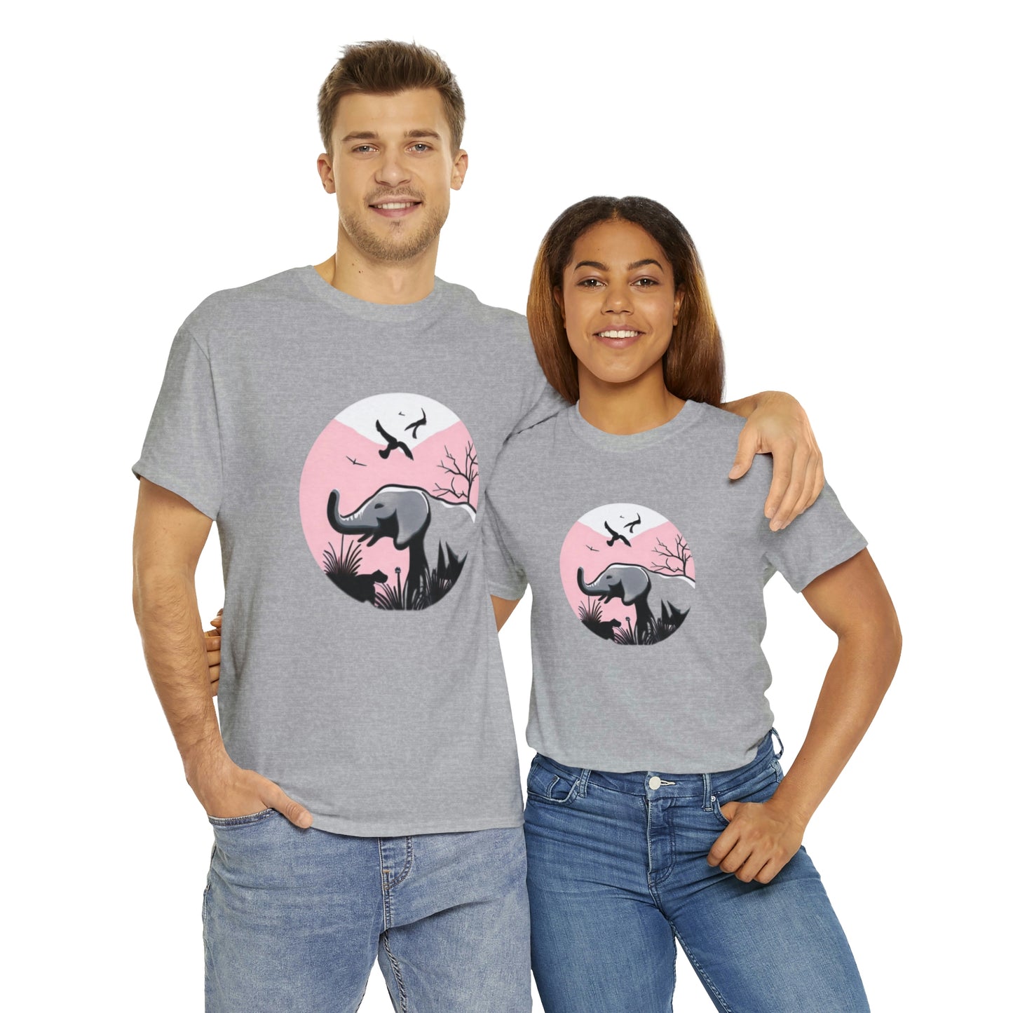 Elephant in the Wild - Unisex Heavy Cotton Tee