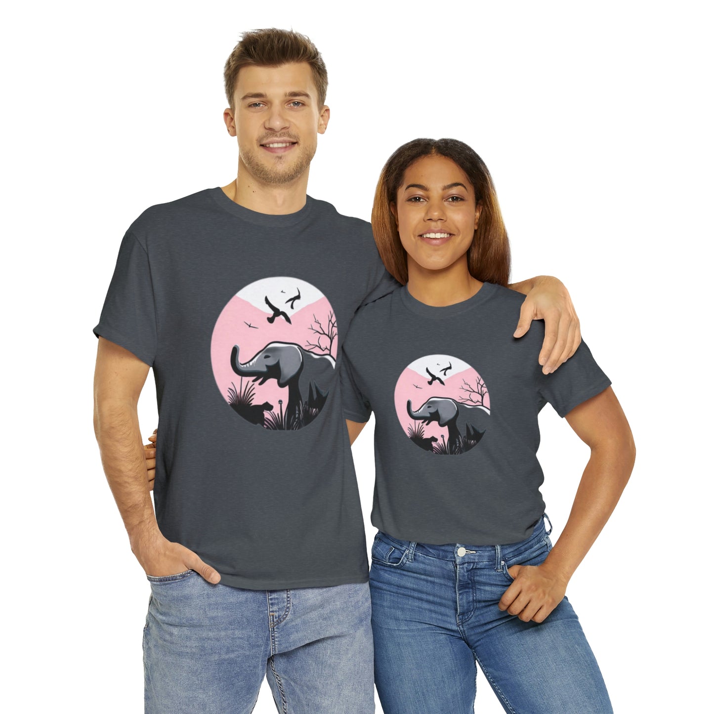 Elephant in the Wild - Unisex Heavy Cotton Tee