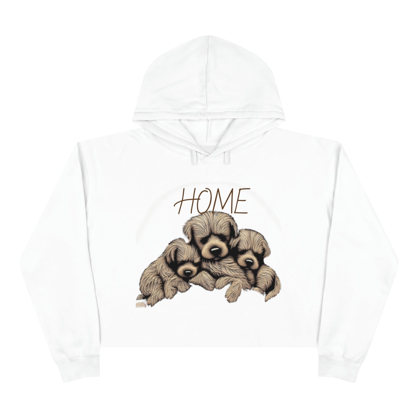 Home is where my dogs are  Chic Crop Hoodie