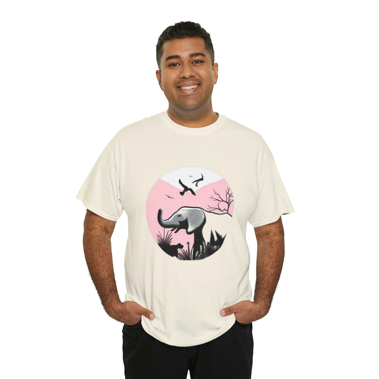 Elephant in the Wild - Unisex Heavy Cotton Tee