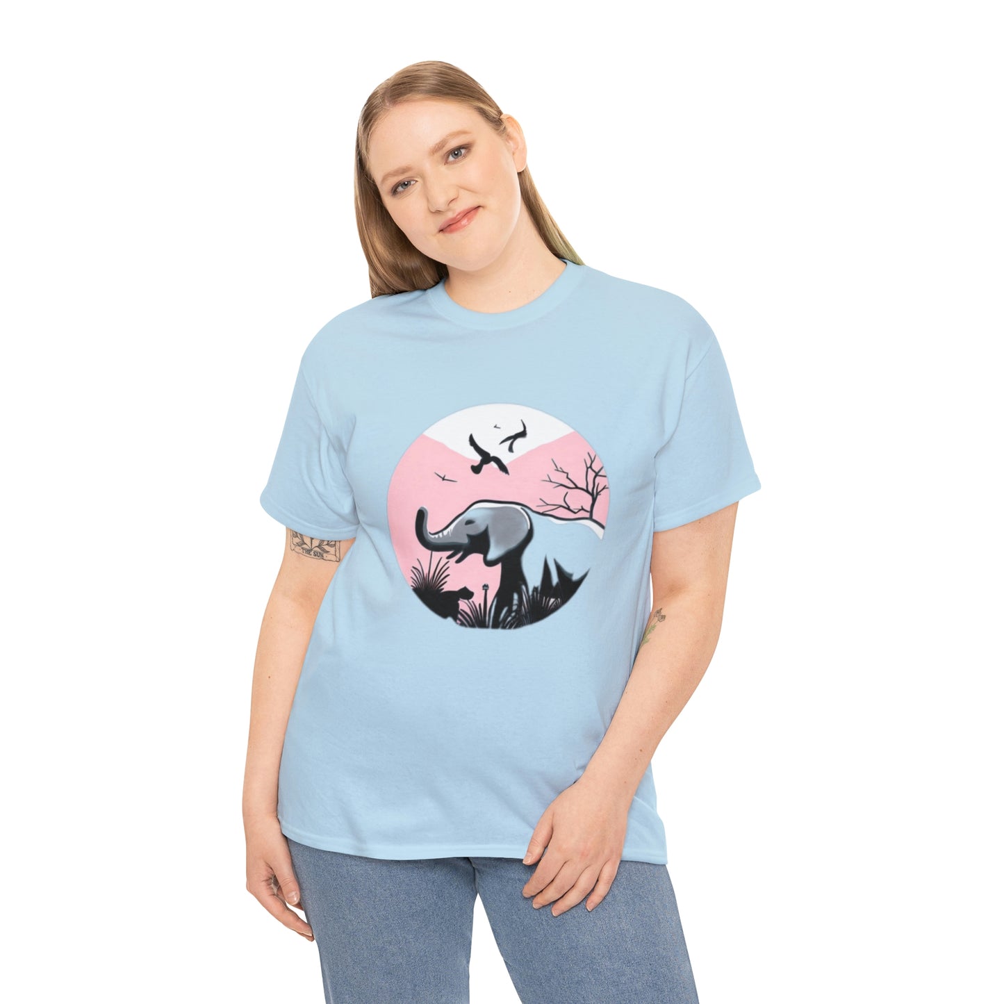 Elephant in the Wild - Unisex Heavy Cotton Tee